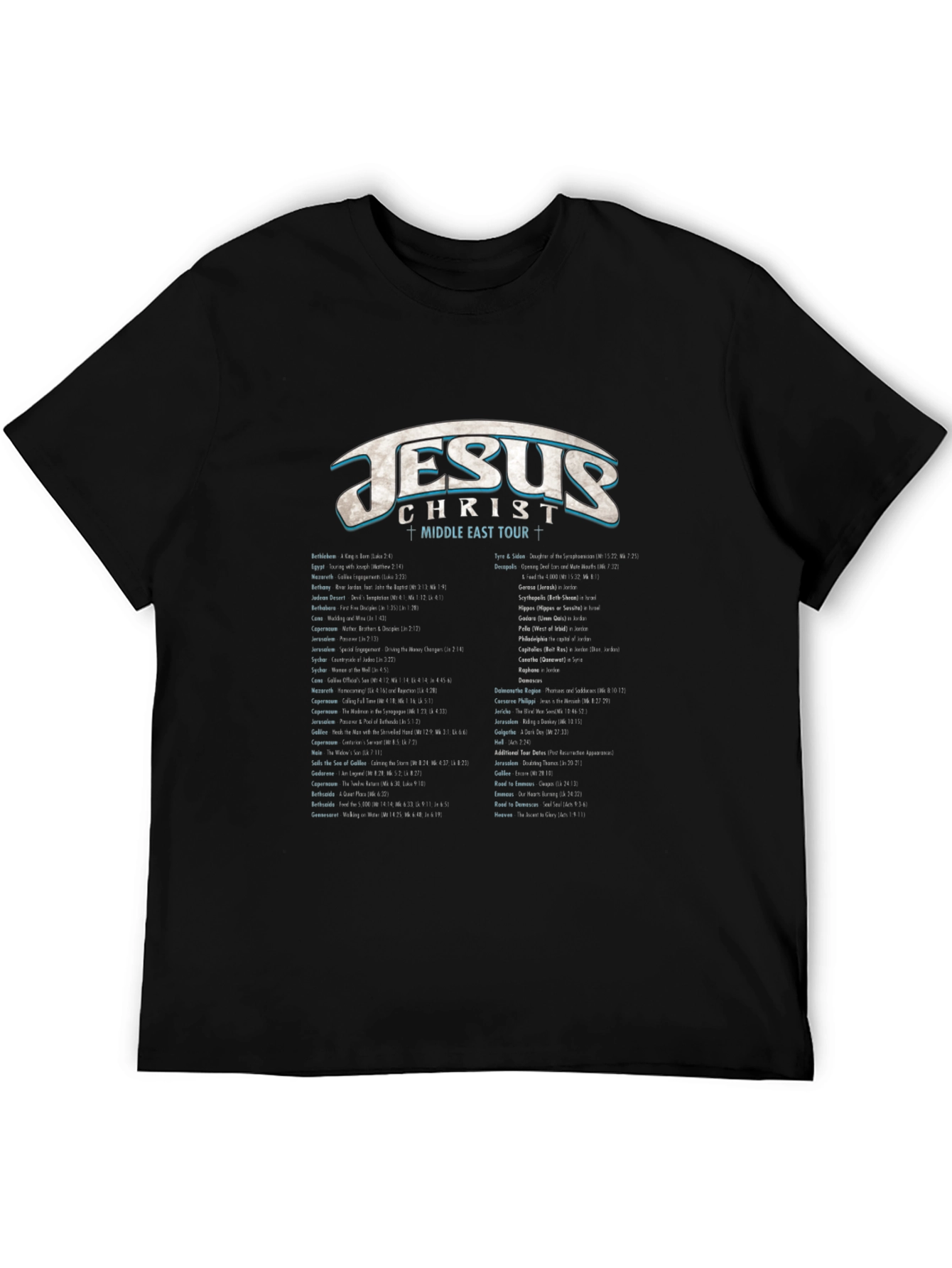 Jesus Middle East Tour Graphic T-Shirt