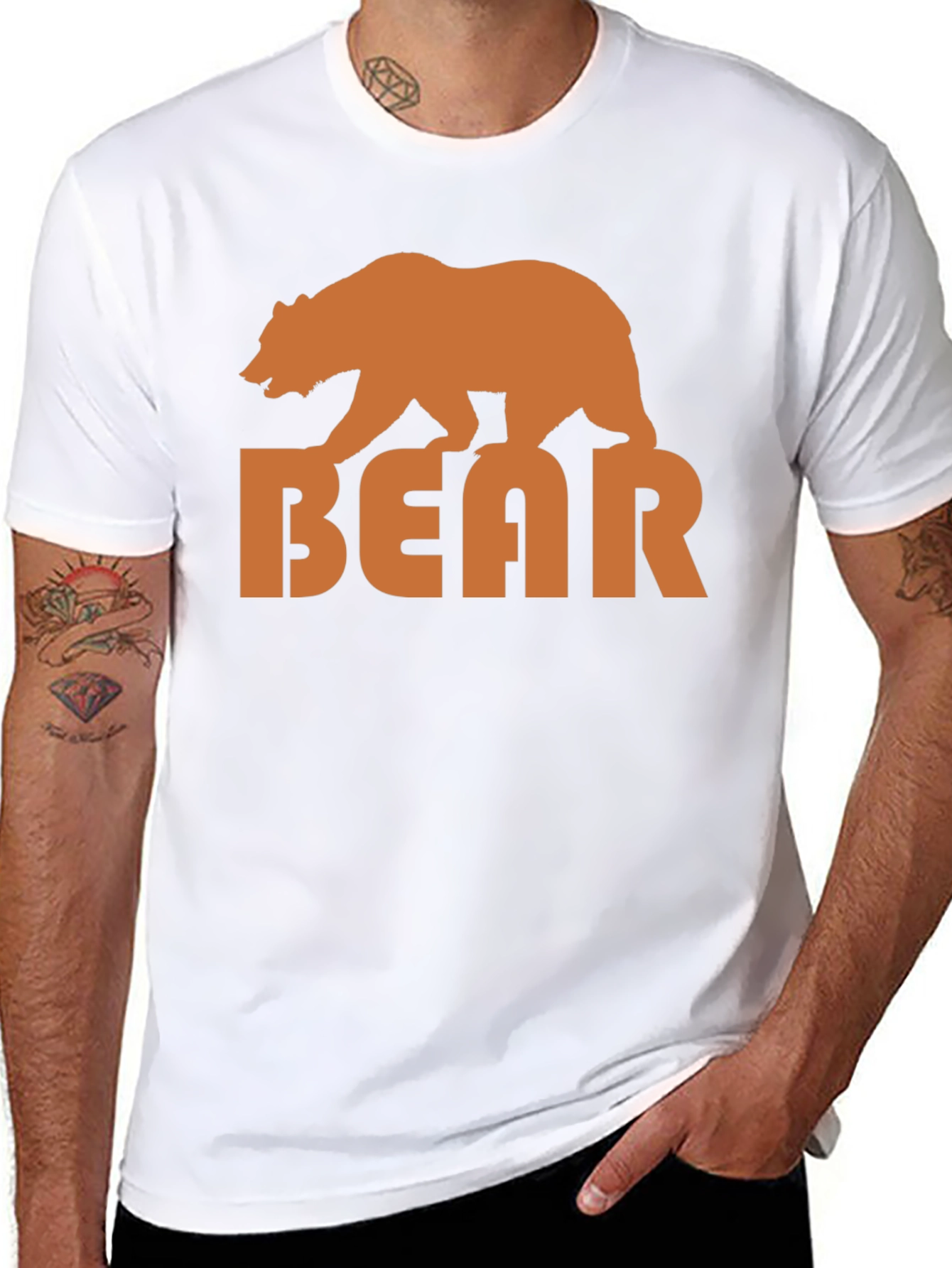 Bear Graphic Tee - Mens Black T-Shirt