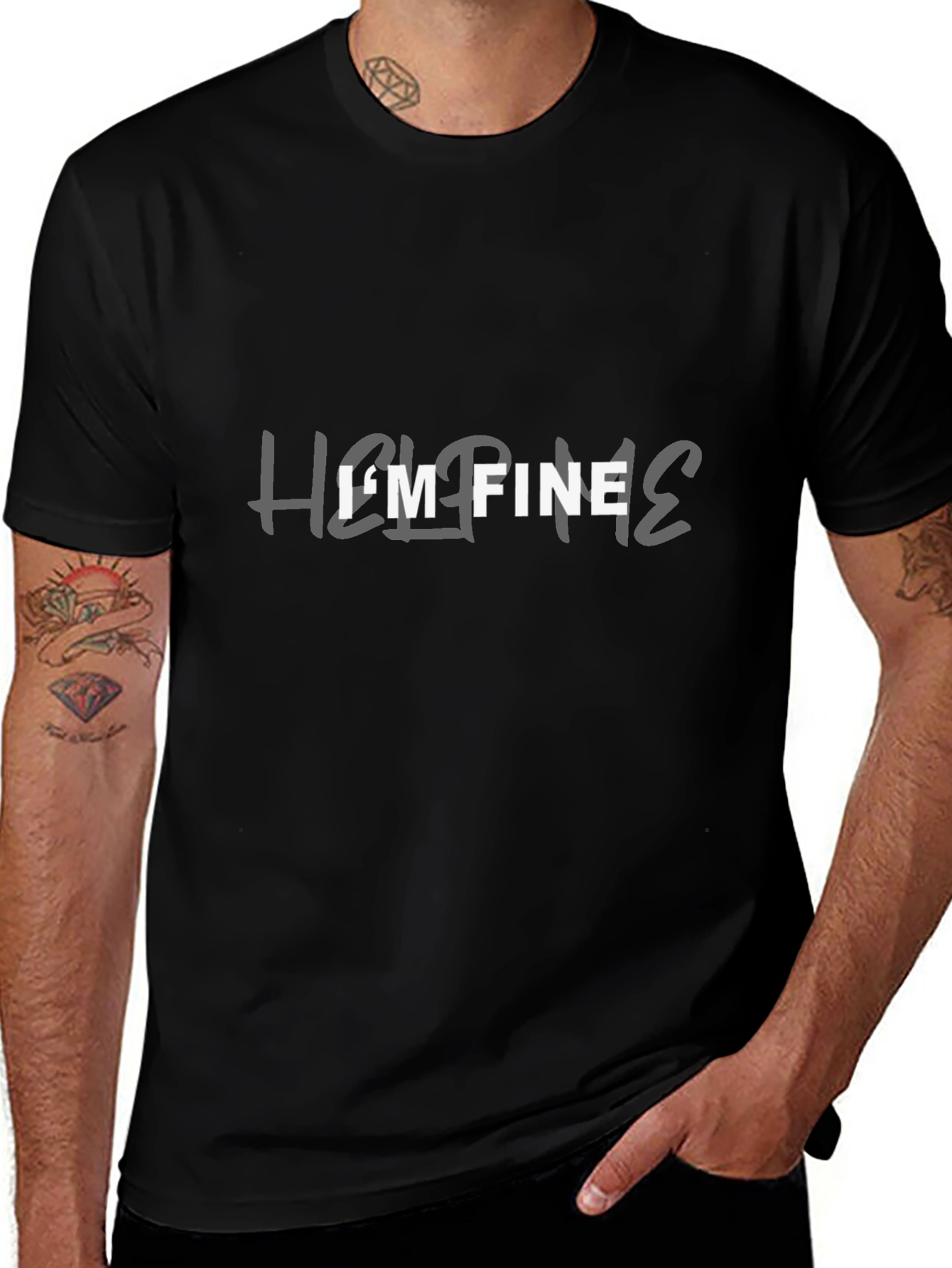 Humorous Im Fine T-Shirt