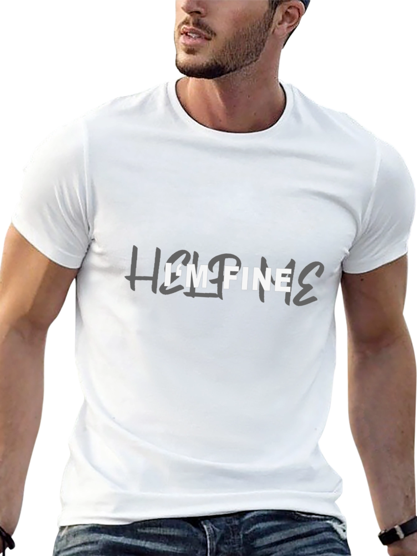 Humorous Im Fine T-Shirt