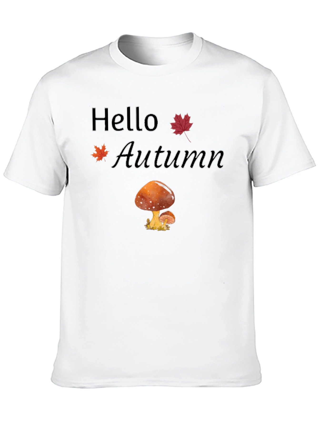 Hello Autumn Mushroom Graphic T-Shirt