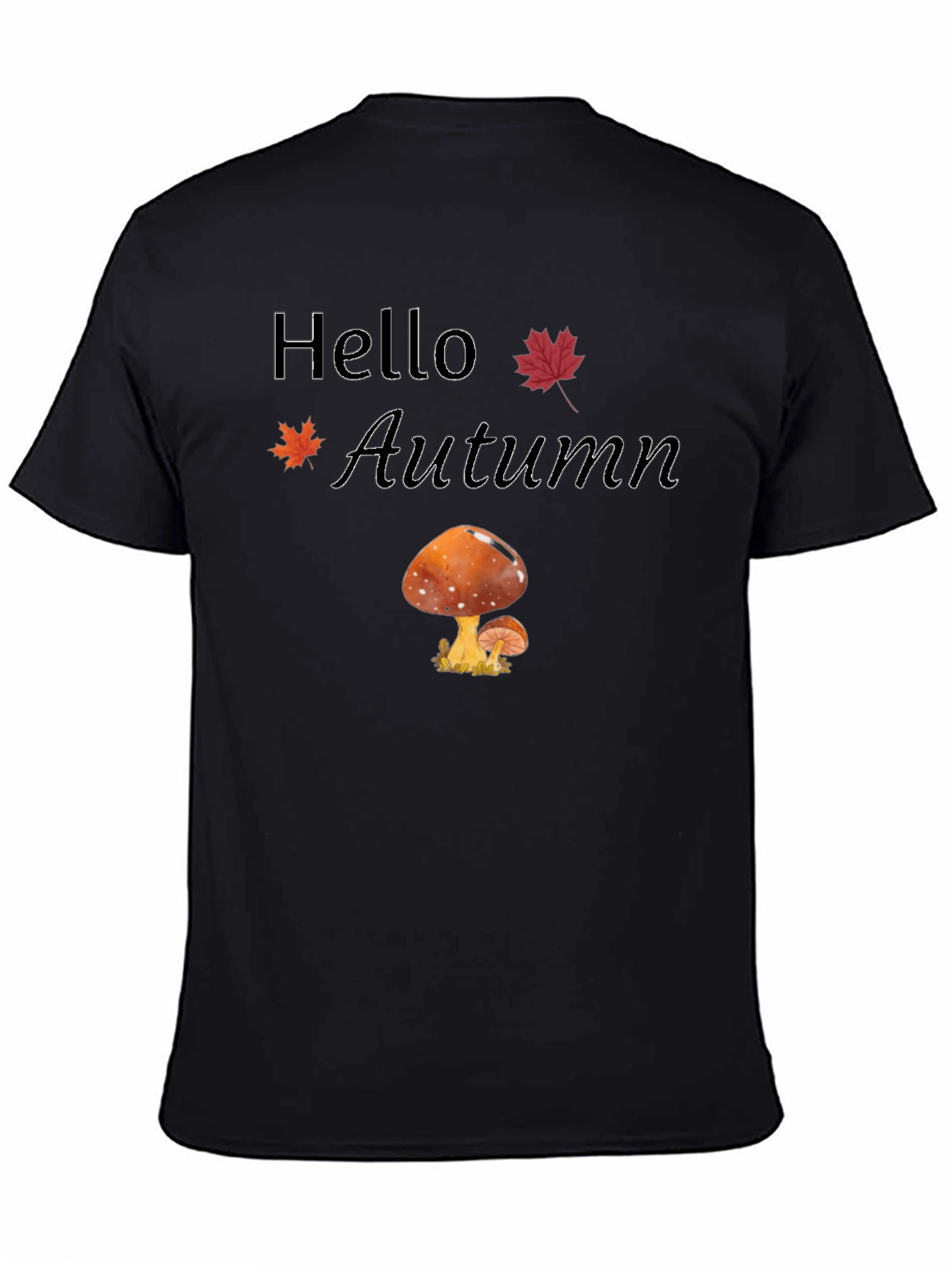 Hello Autumn Mushroom Graphic T-Shirt