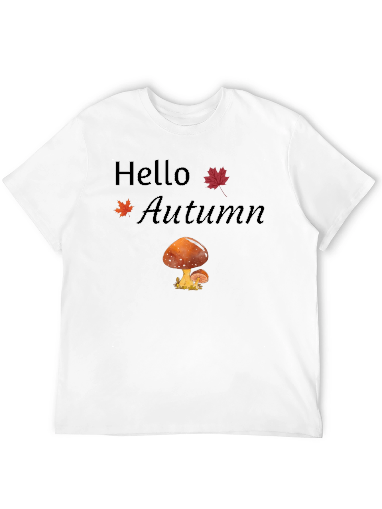 Hello Autumn Mushroom Graphic T-Shirt