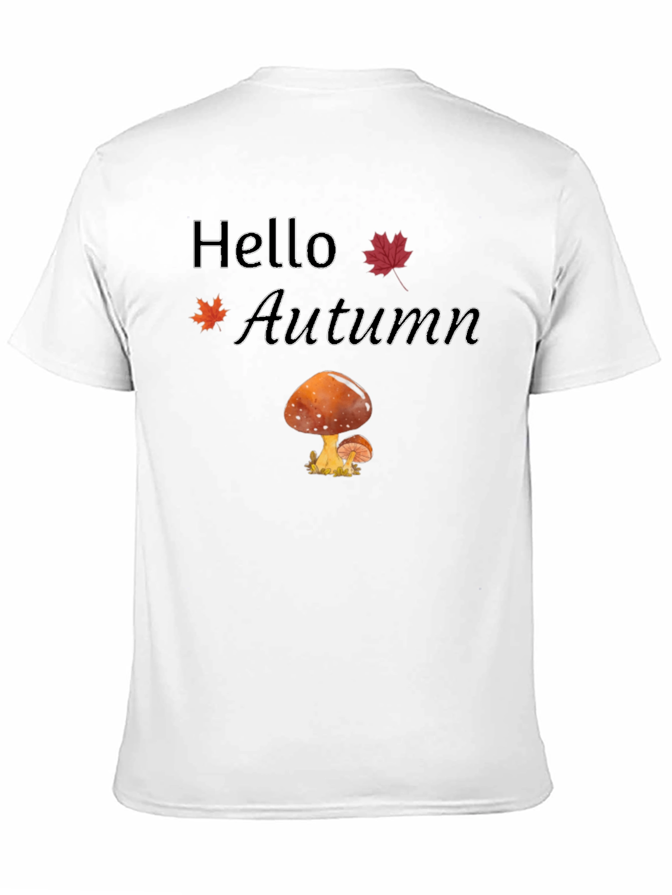 Hello Autumn Mushroom Graphic T-Shirt