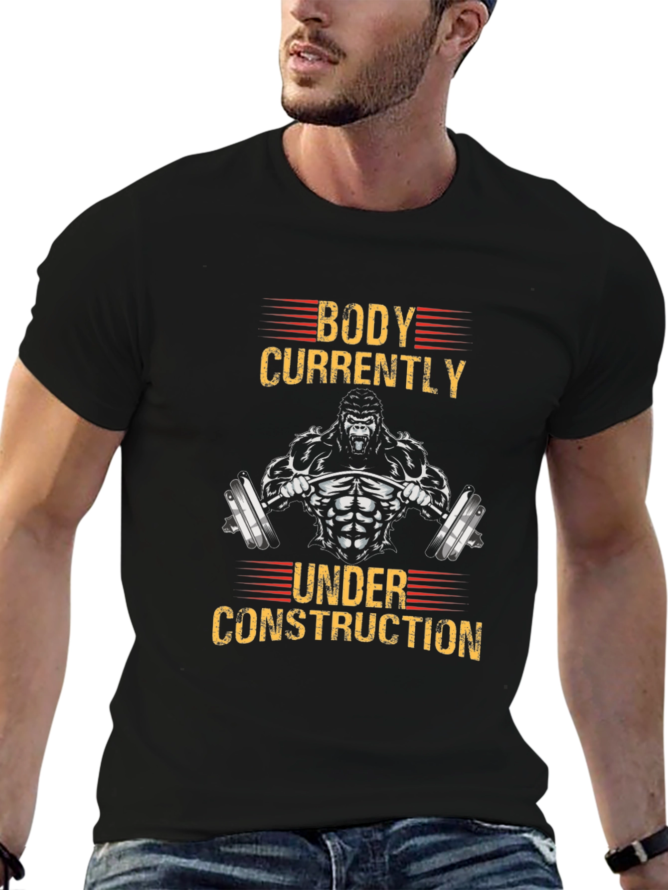 Body Under Construction Mens Graphic T-Shirt