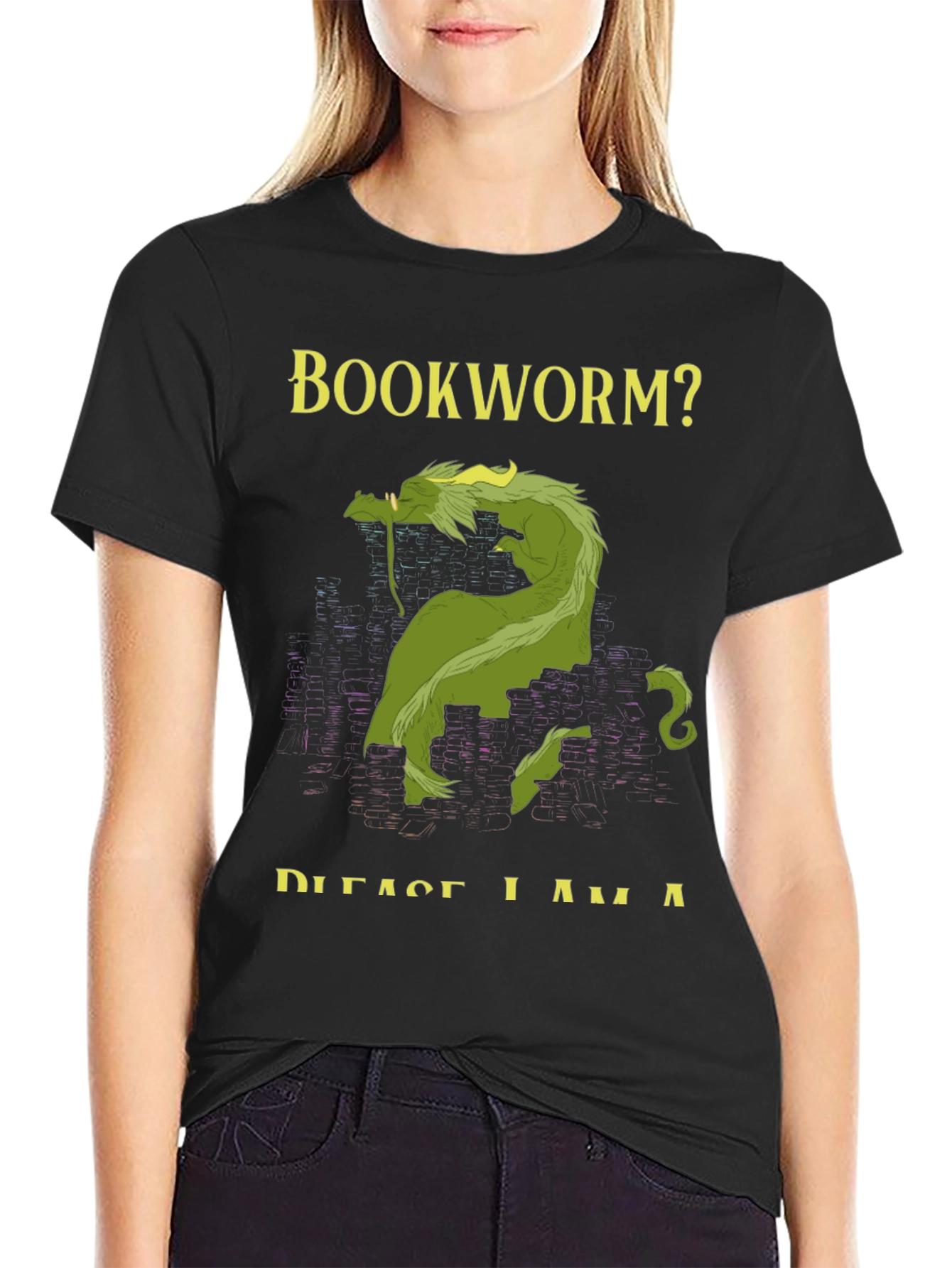 Bookworm? Dragon Graphic T-Shirt - Fantasy Tee