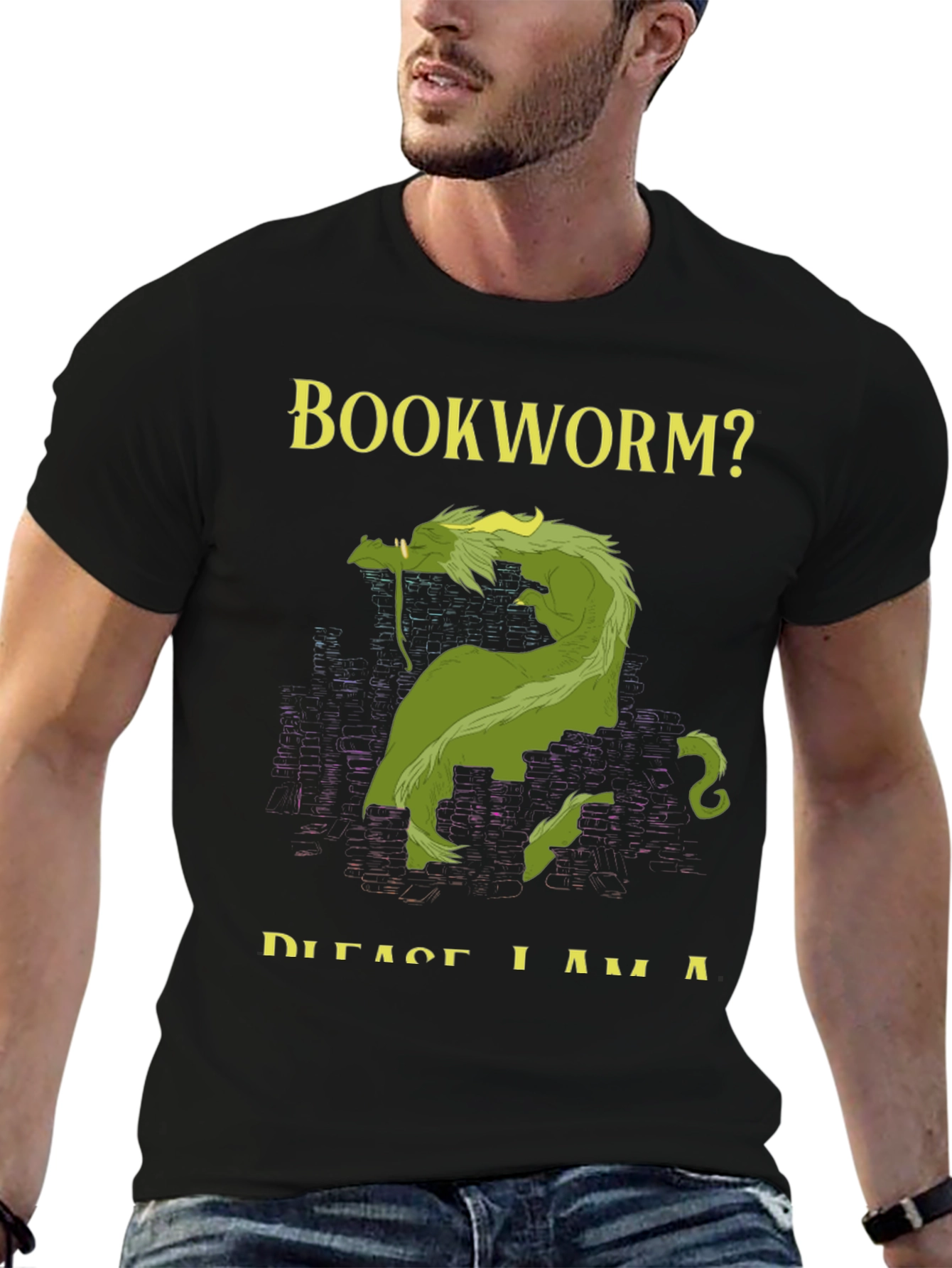 Bookworm? Dragon Graphic T-Shirt - Fantasy Tee