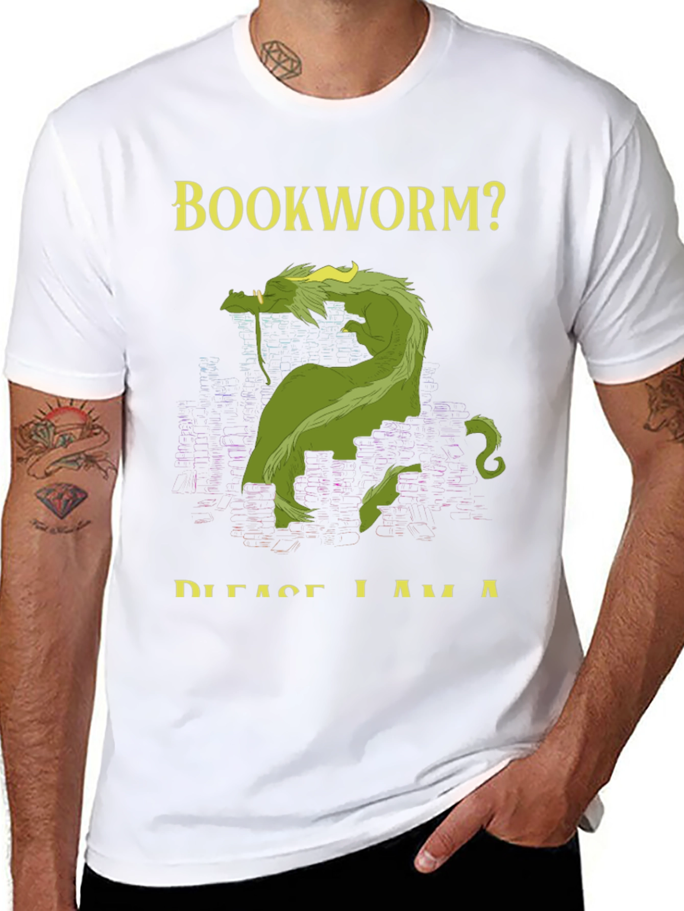 Bookworm? Dragon Graphic T-Shirt - Fantasy Tee