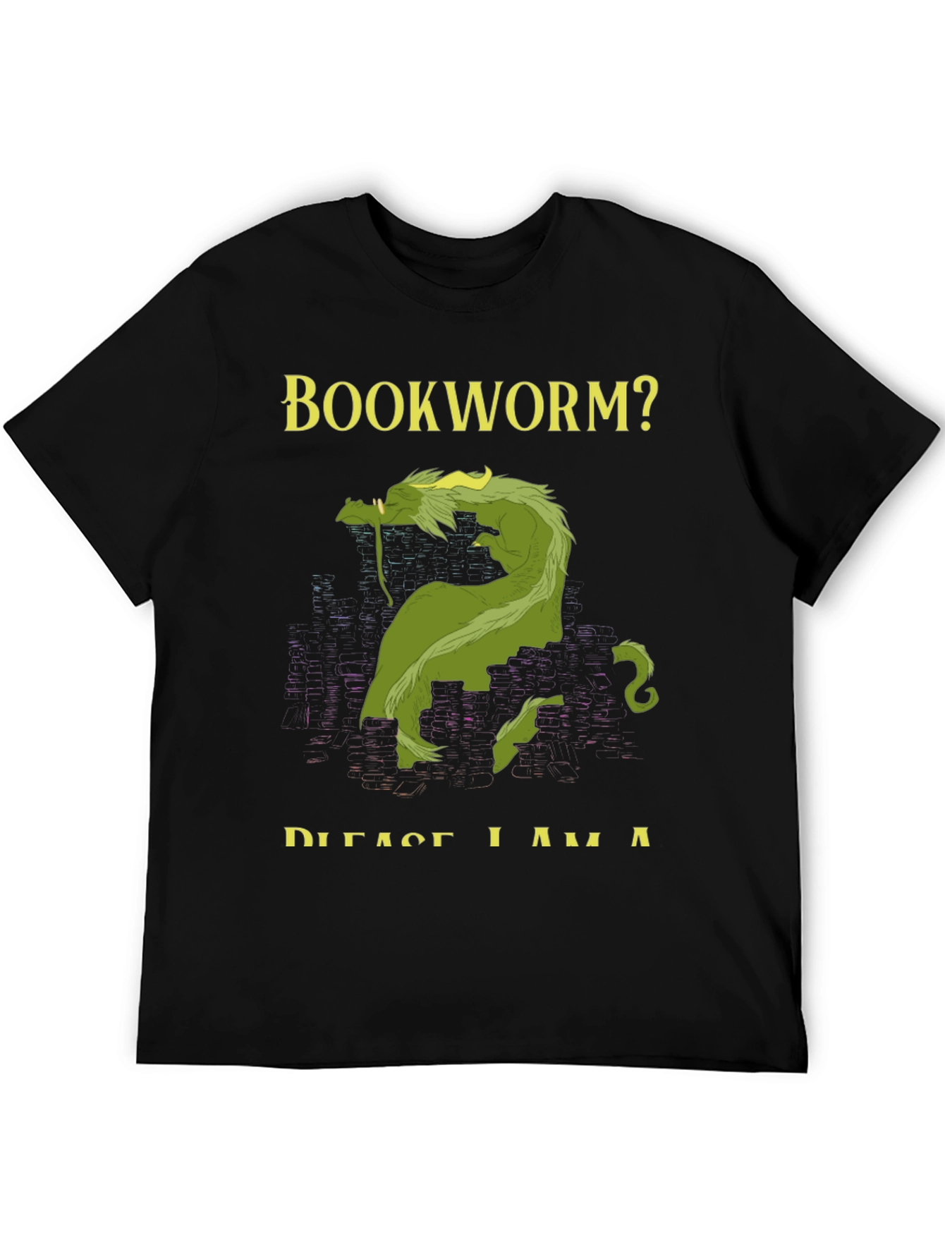 Bookworm? Dragon Graphic T-Shirt - Fantasy Tee