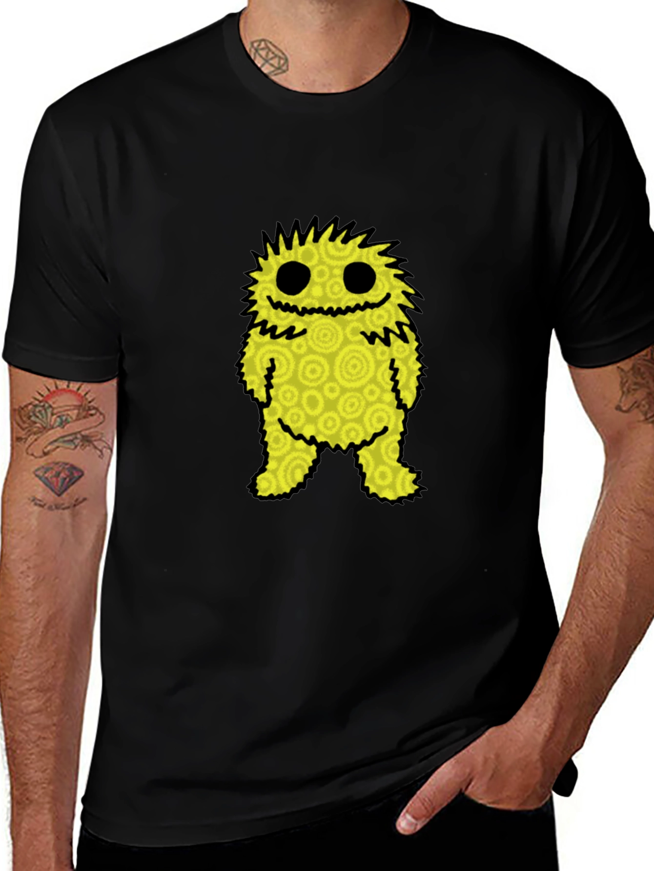 Funky Monster Graphic Tee - Black