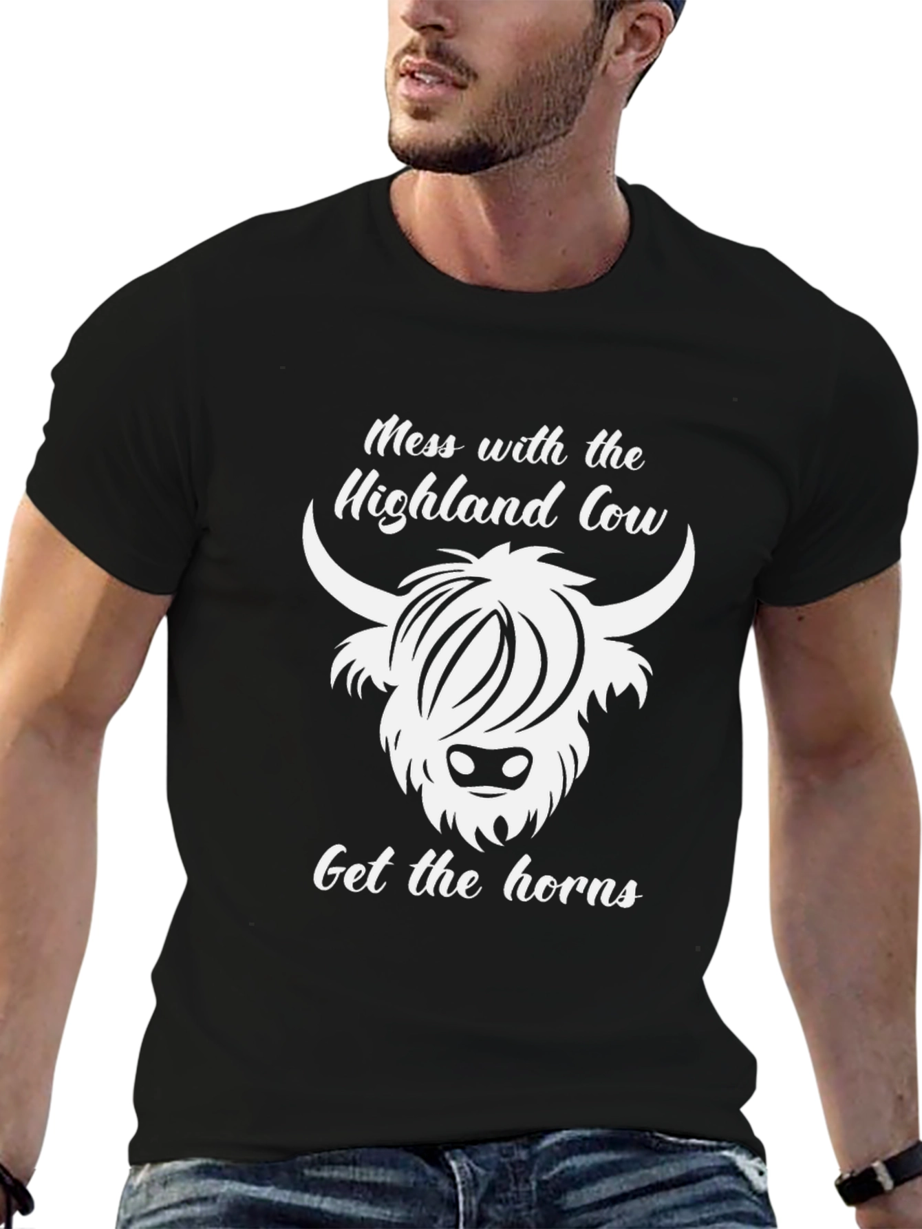 Highland Cow Graphic Tee - Get the Horns!