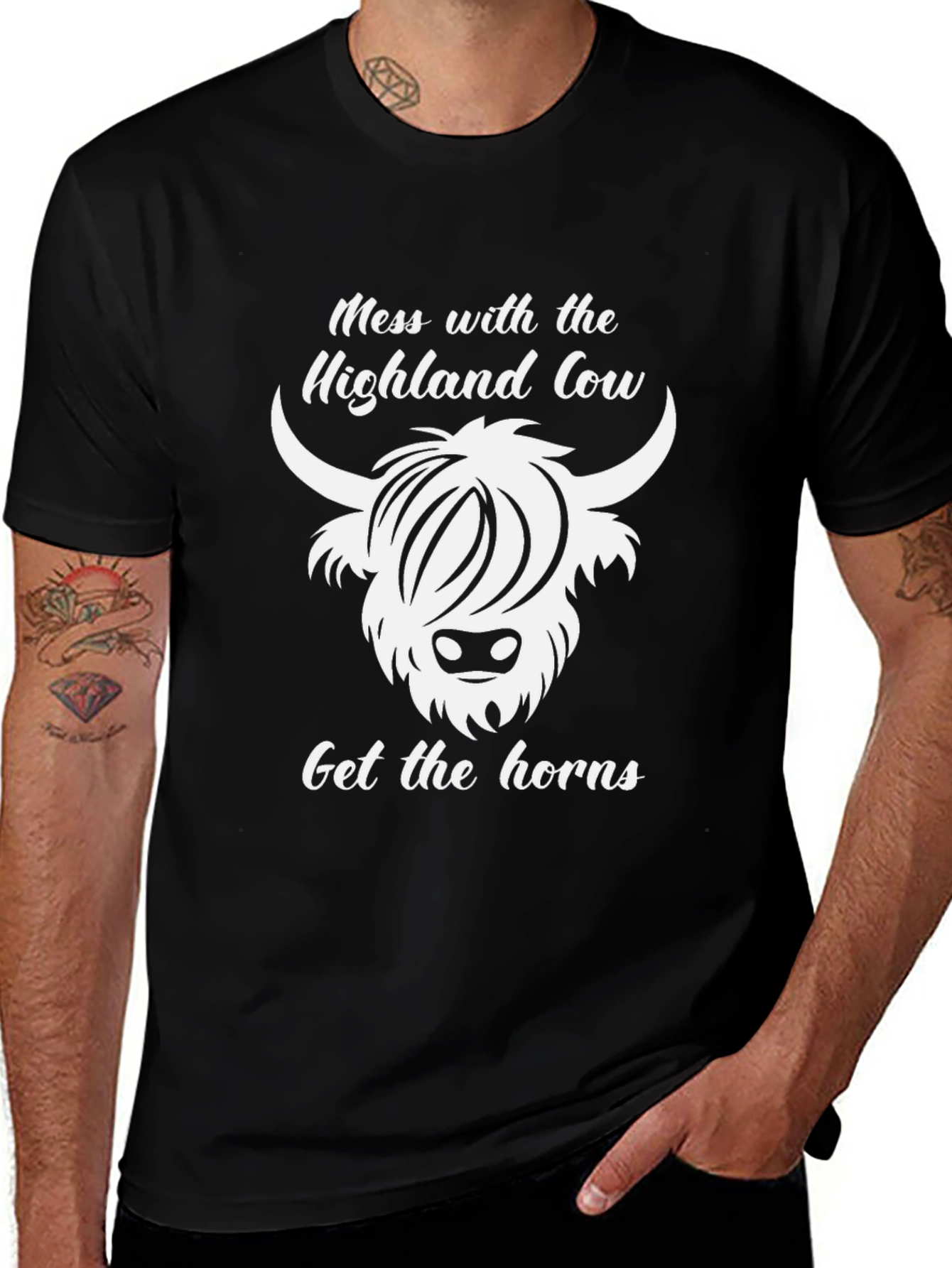 Highland Cow Graphic Tee - Get the Horns!
