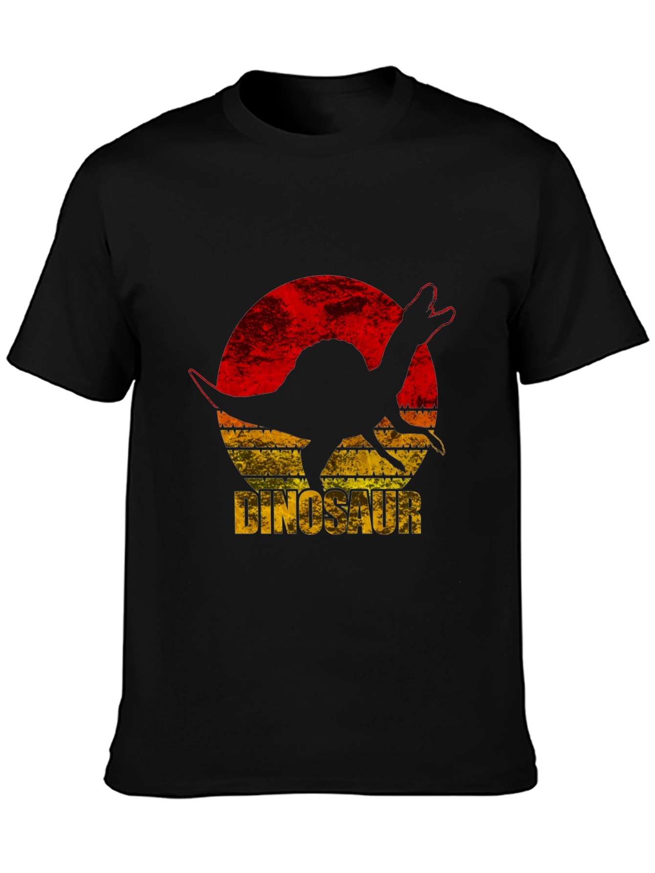 Dinosaur Silhouette Graphic Tee - Retro Style