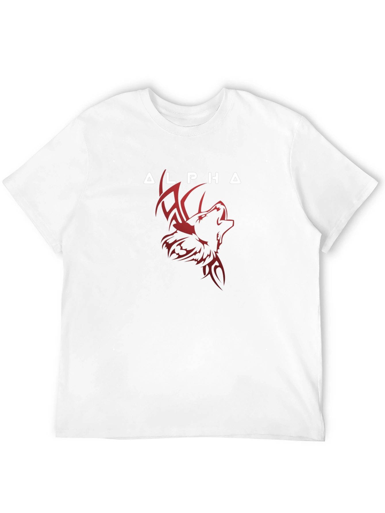 Alpha Wolf Graphic Tee - Bold Design Black Cotton