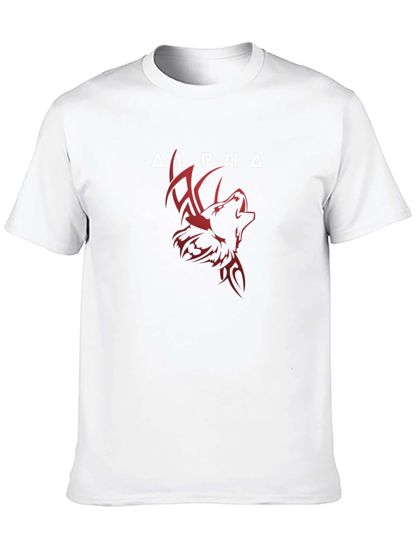 Alpha Wolf Graphic Tee - Bold Design Black Cotton