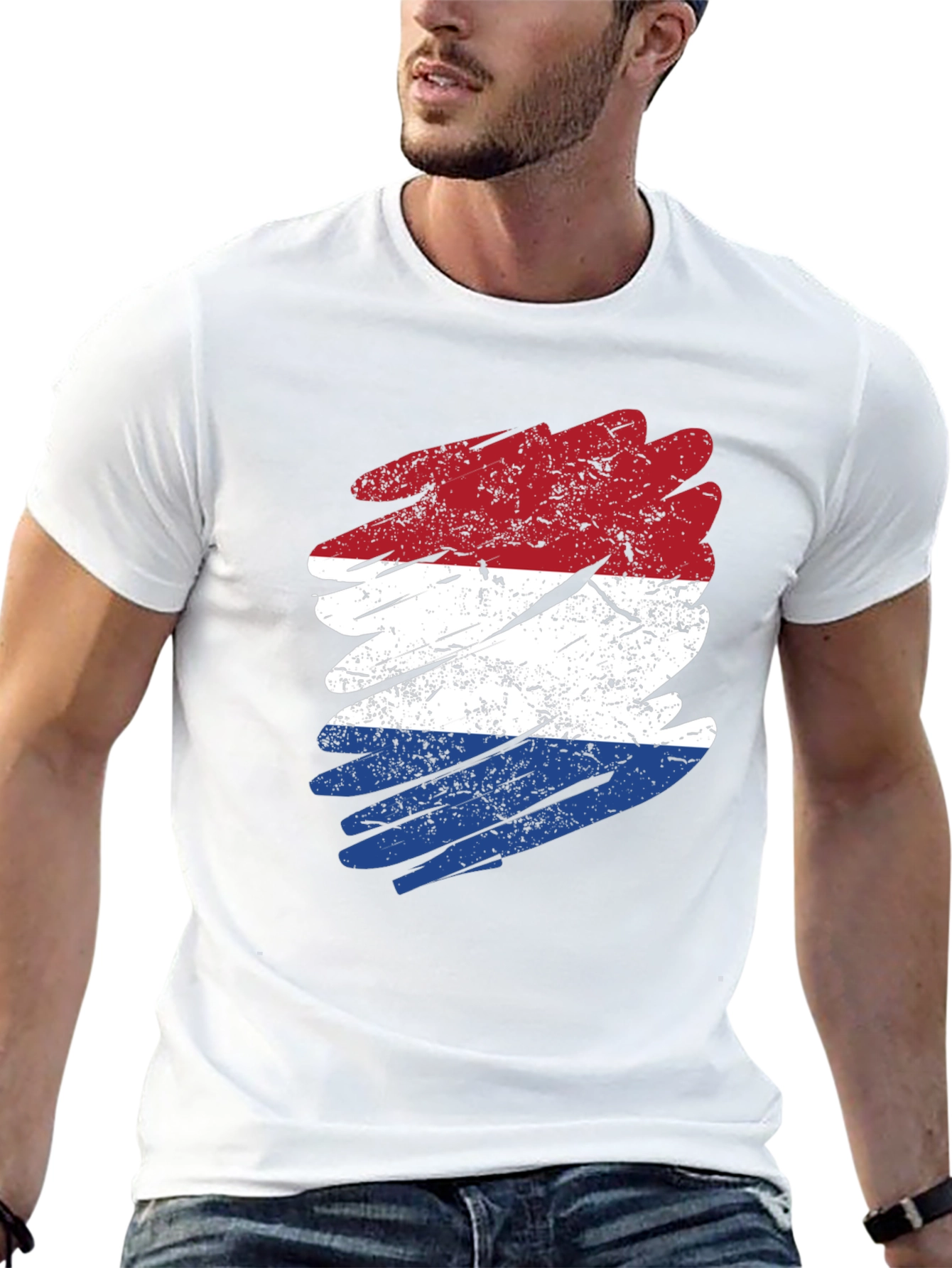 Dutch Flag Distressed T-Shirt - Netherlands Pride Tee