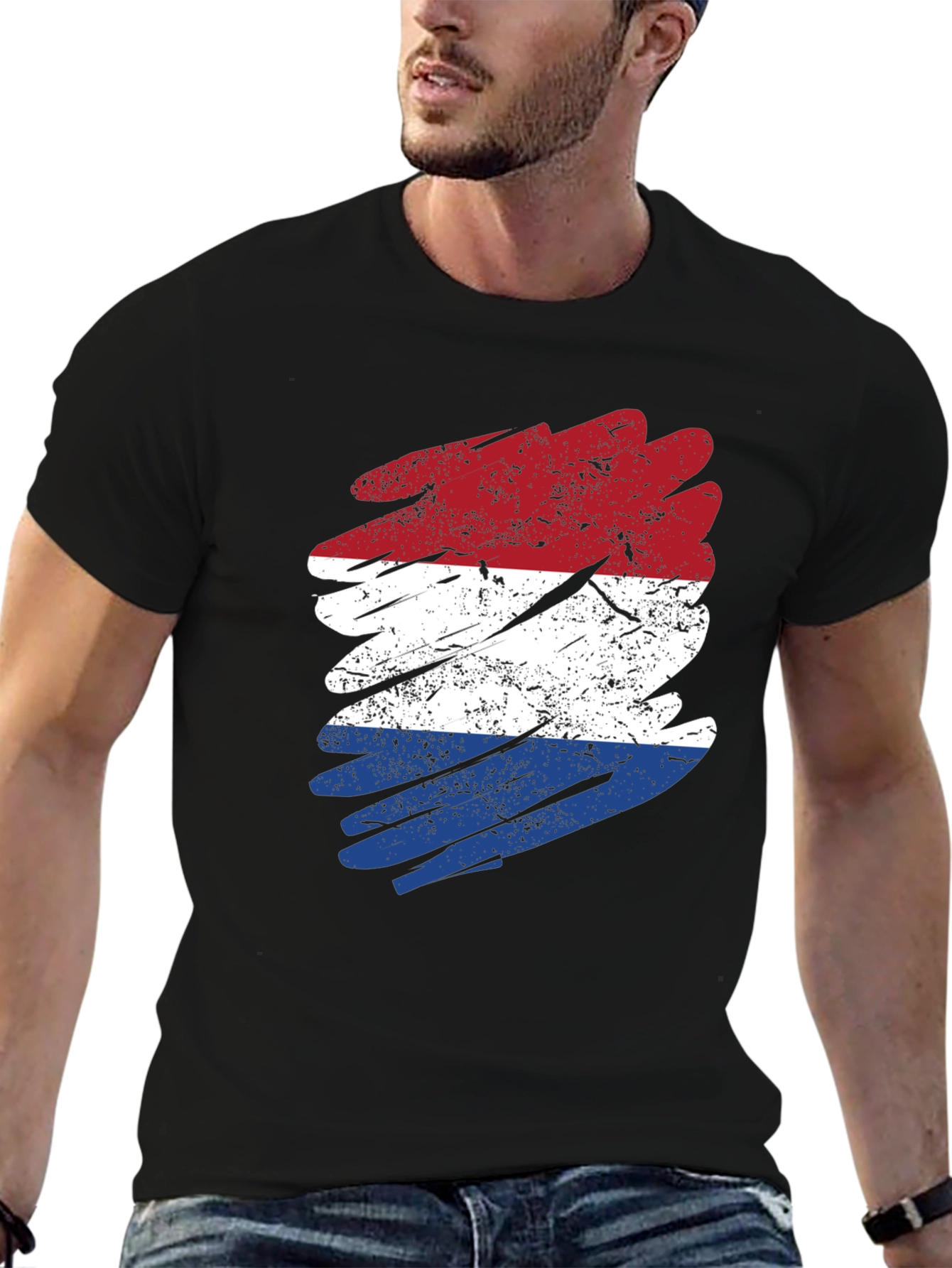 Dutch Flag Distressed T-Shirt - Netherlands Pride Tee