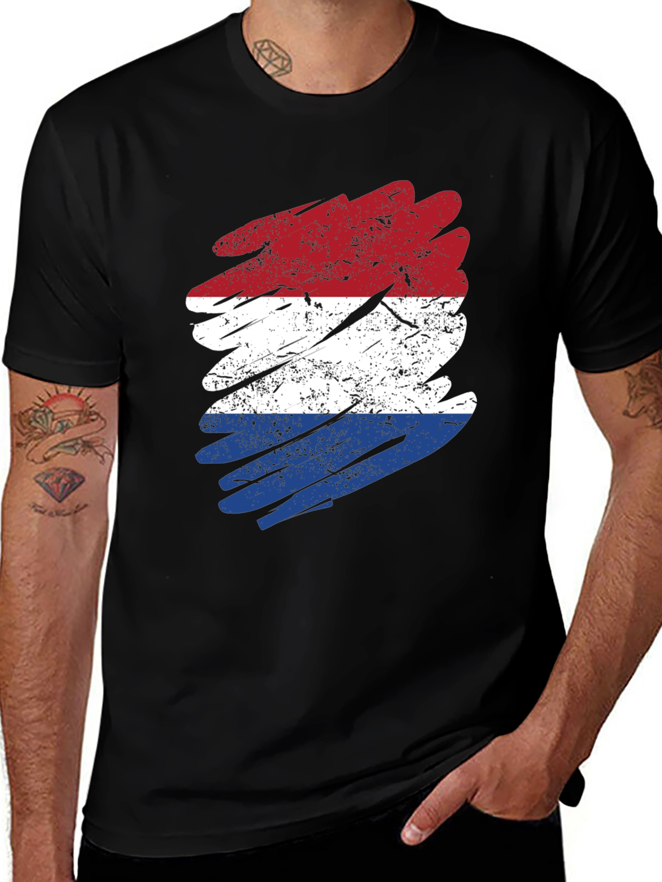 Dutch Flag Distressed T-Shirt - Netherlands Pride Tee