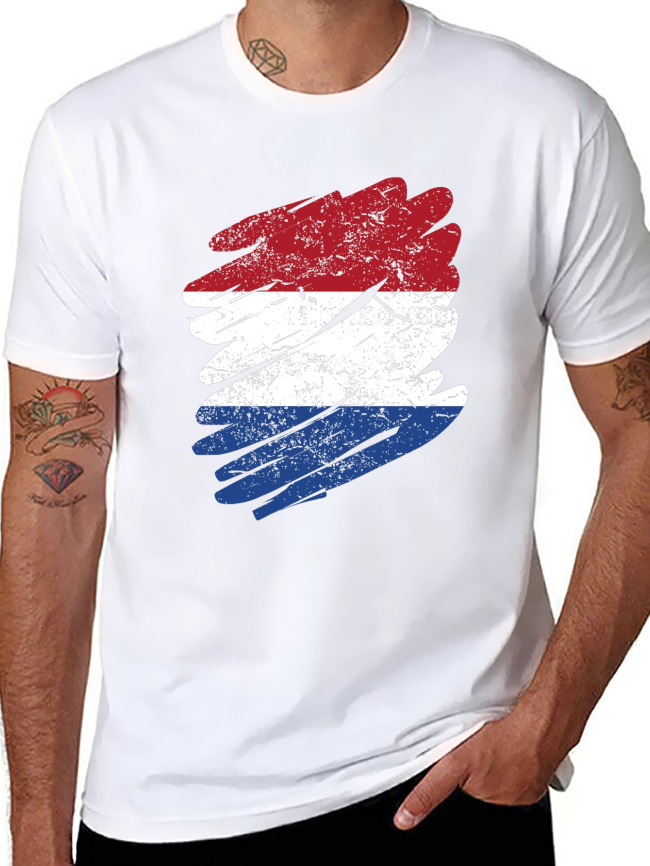 Dutch Flag Distressed T-Shirt - Netherlands Pride Tee