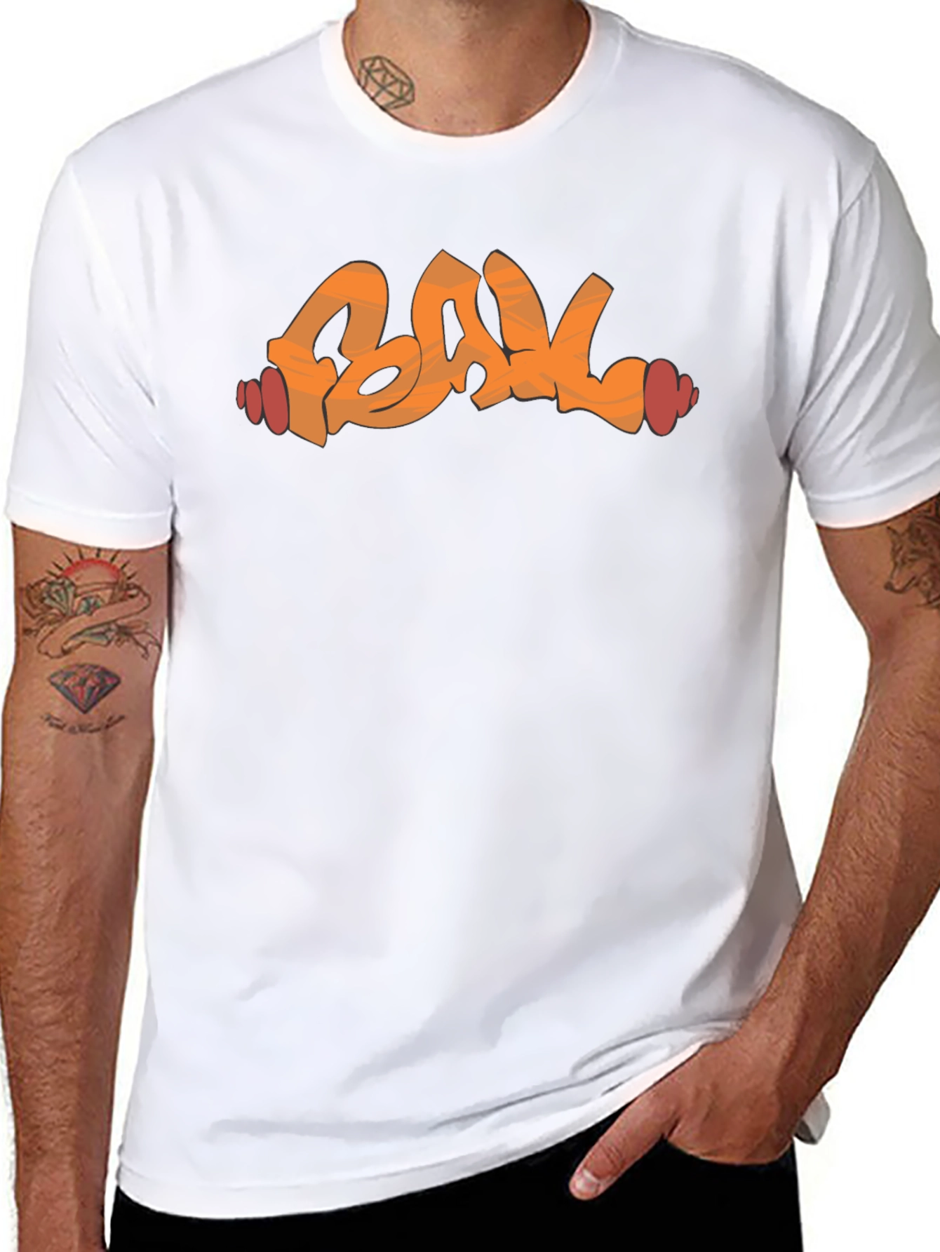 Abstract Graffiti Style Graphic Tee - Black