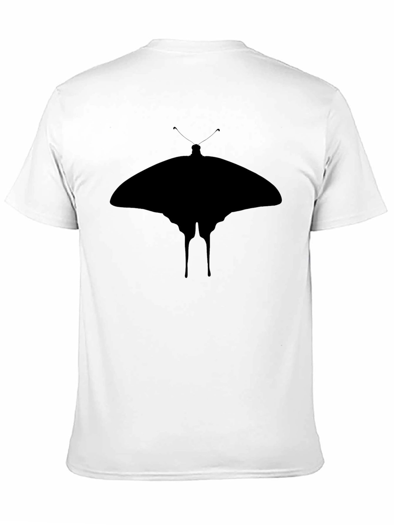 Butterfly Silhouette Graphic T-Shirt - Black