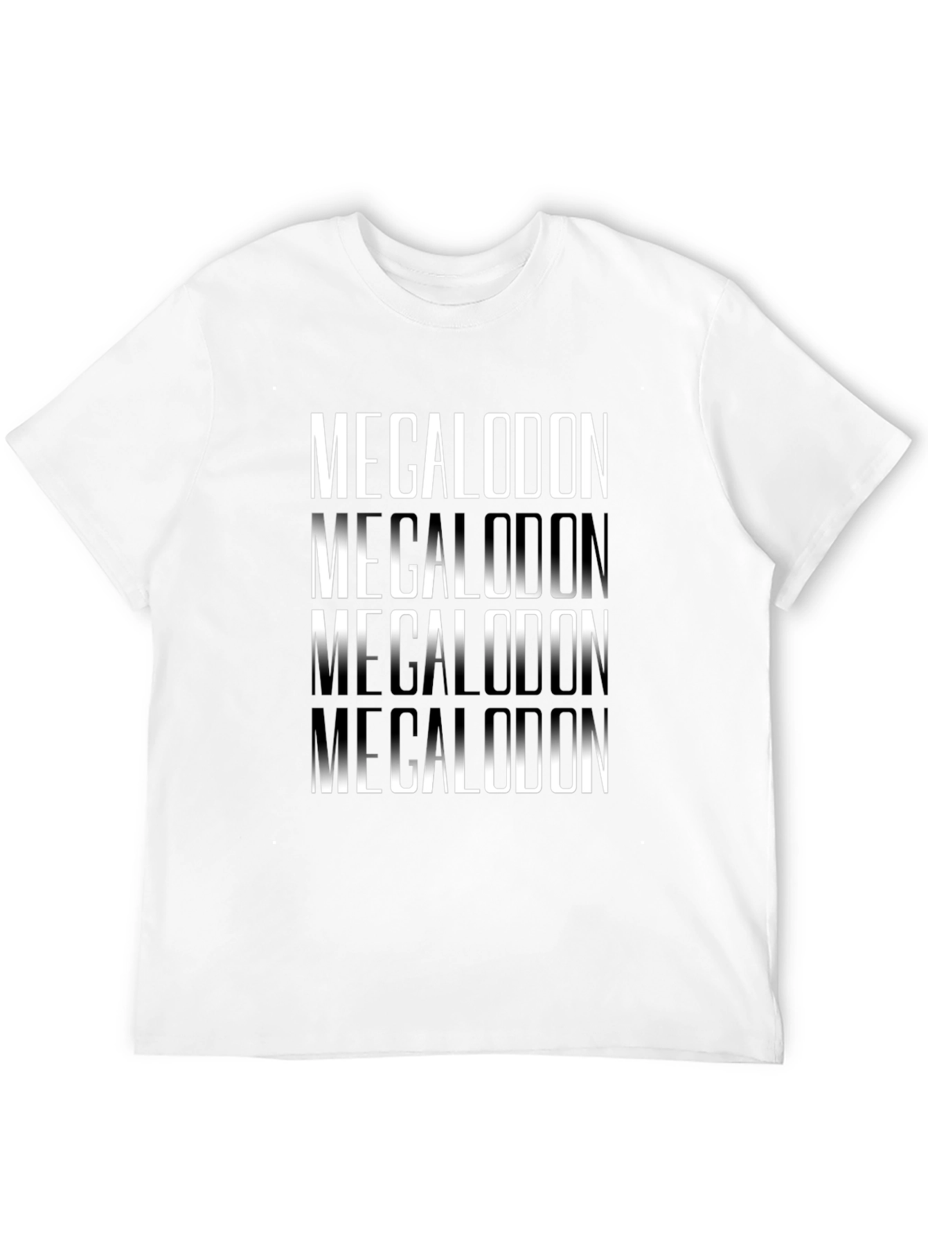 Megalodon Graphic Print Black T-Shirt