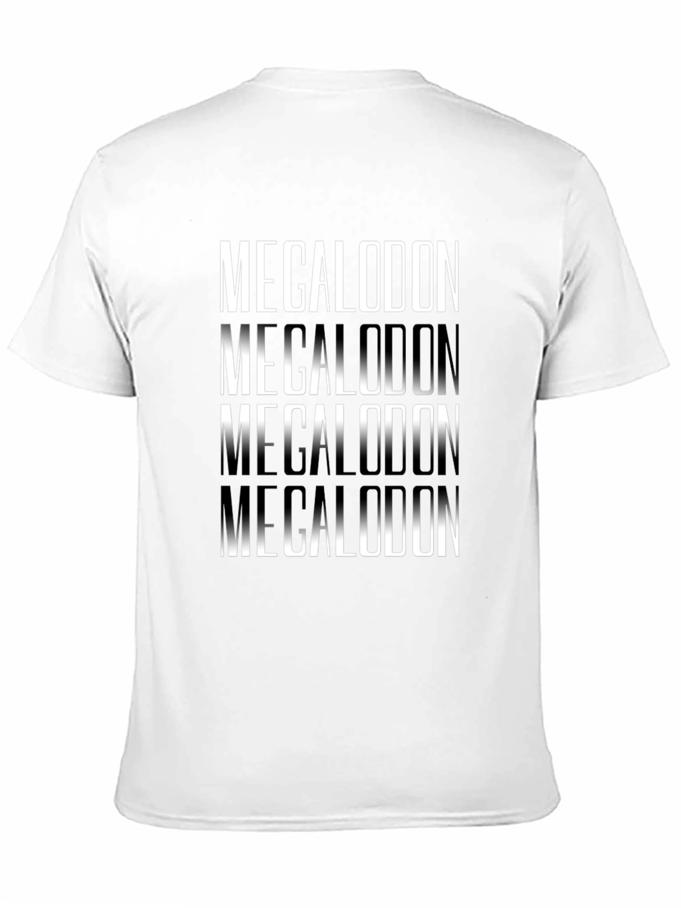 Megalodon Graphic Print Black T-Shirt