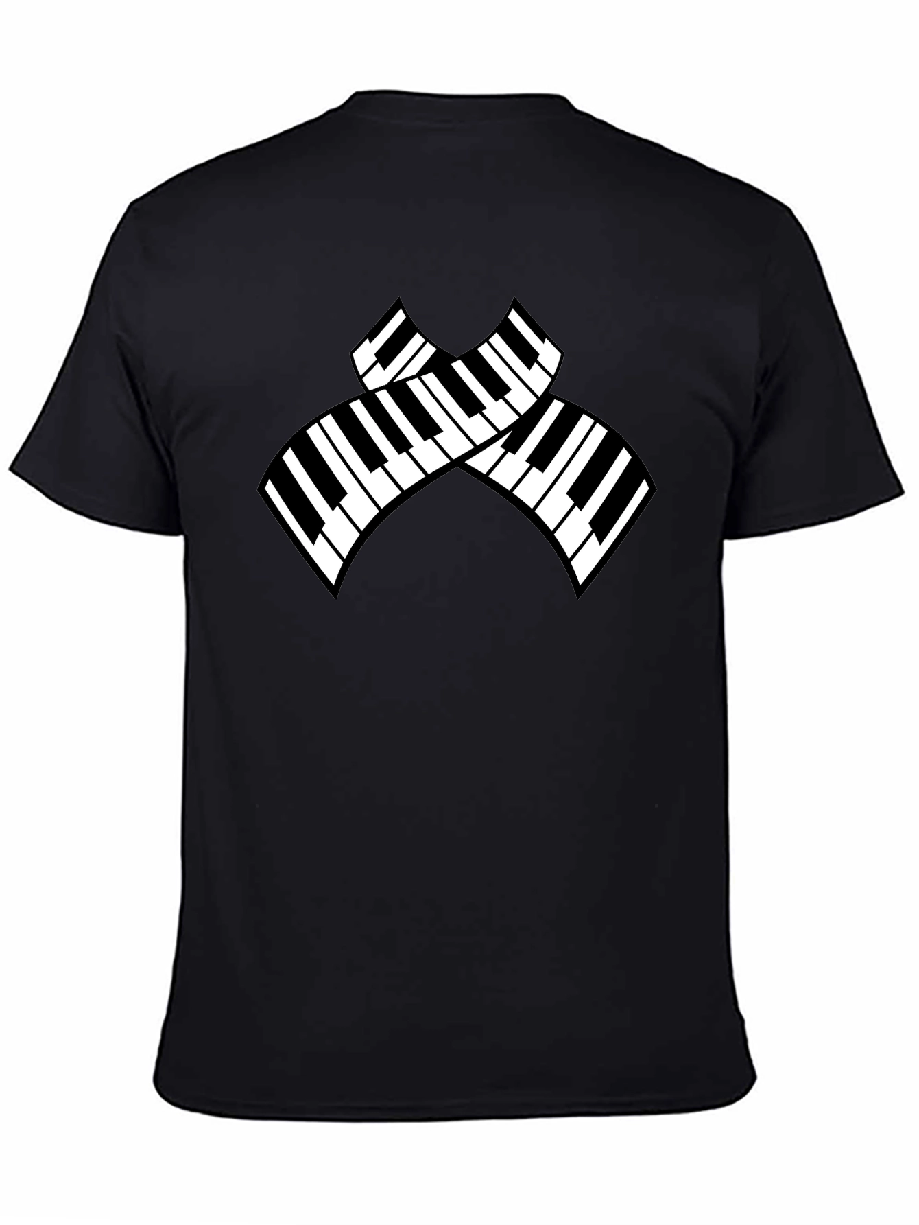 Piano Keys Graphic Black T-Shirt