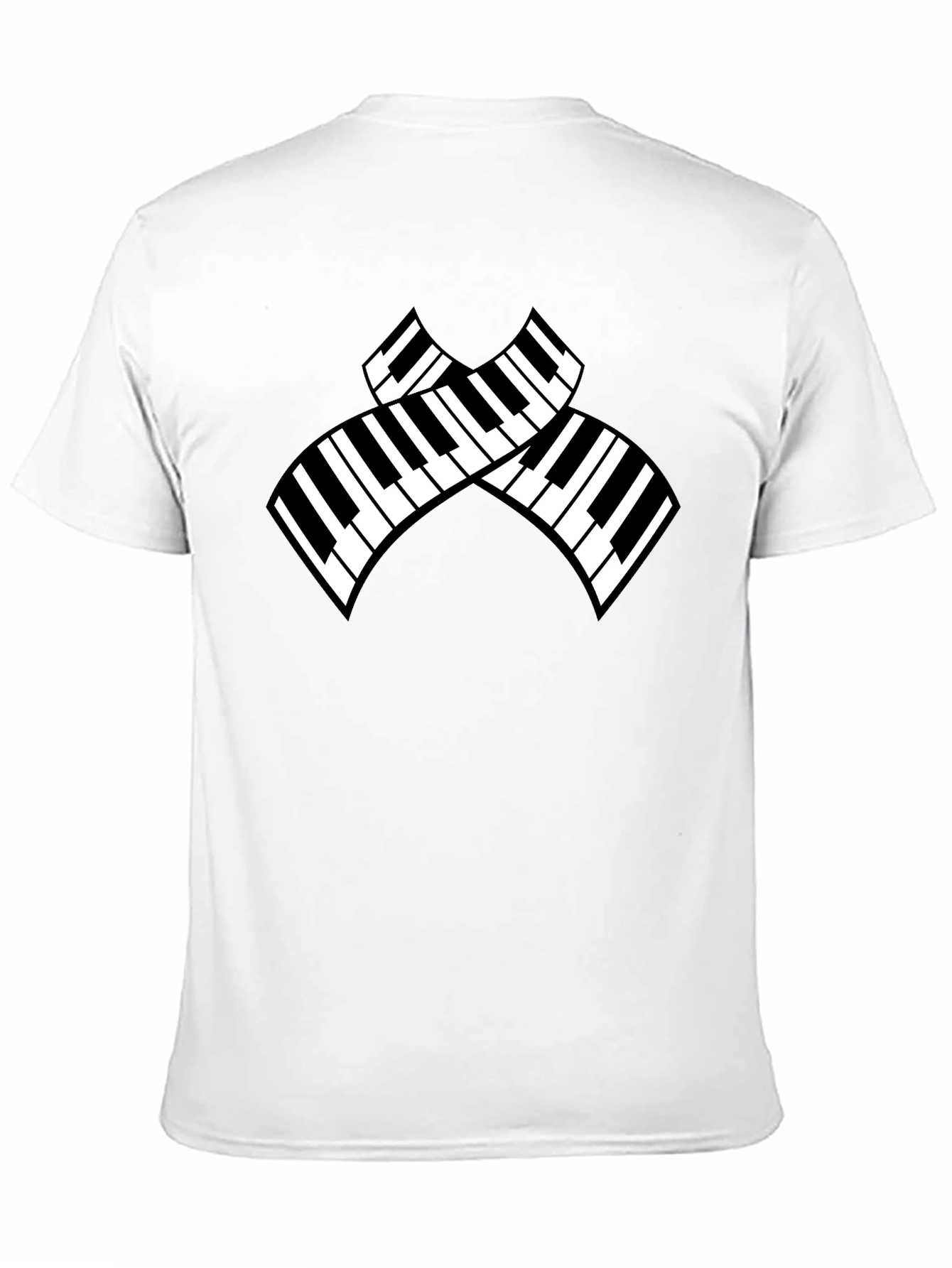 Piano Keys Graphic Black T-Shirt