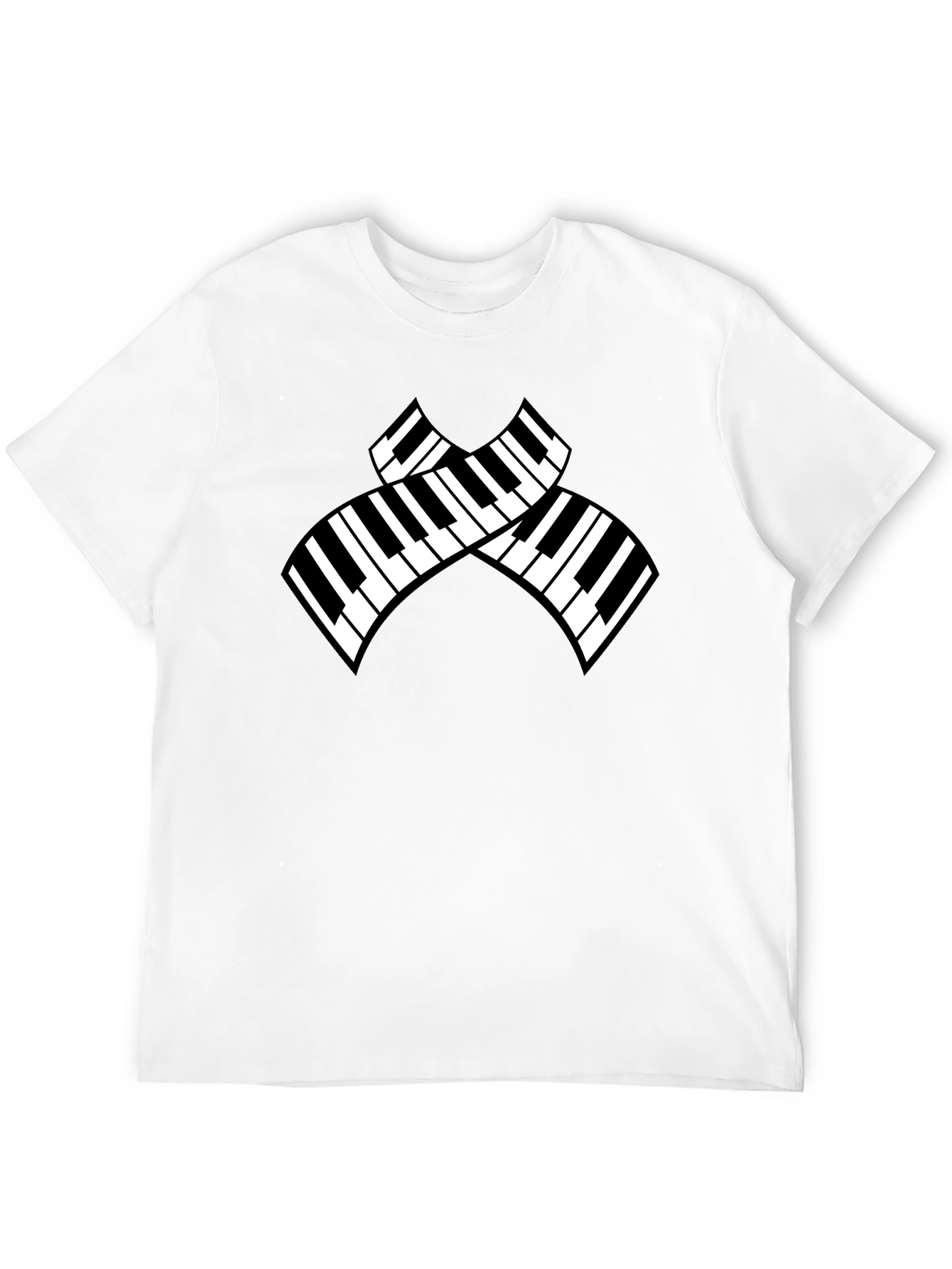 Piano Keys Graphic Black T-Shirt