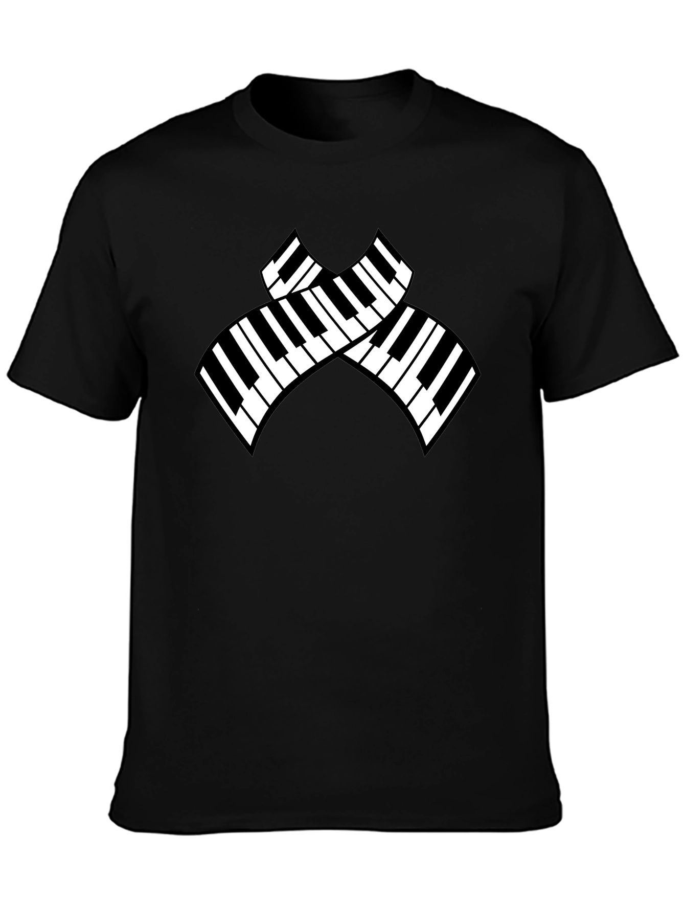 Piano Keys Graphic Black T-Shirt