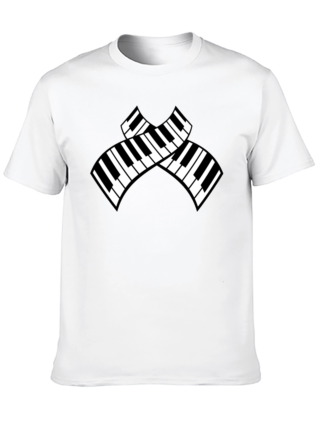 Piano Keys Graphic Black T-Shirt