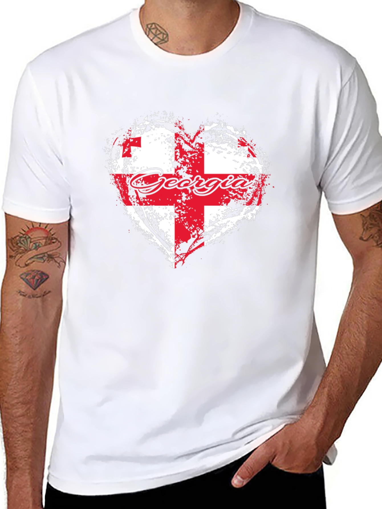 Georgia Flag Heart T-Shirt