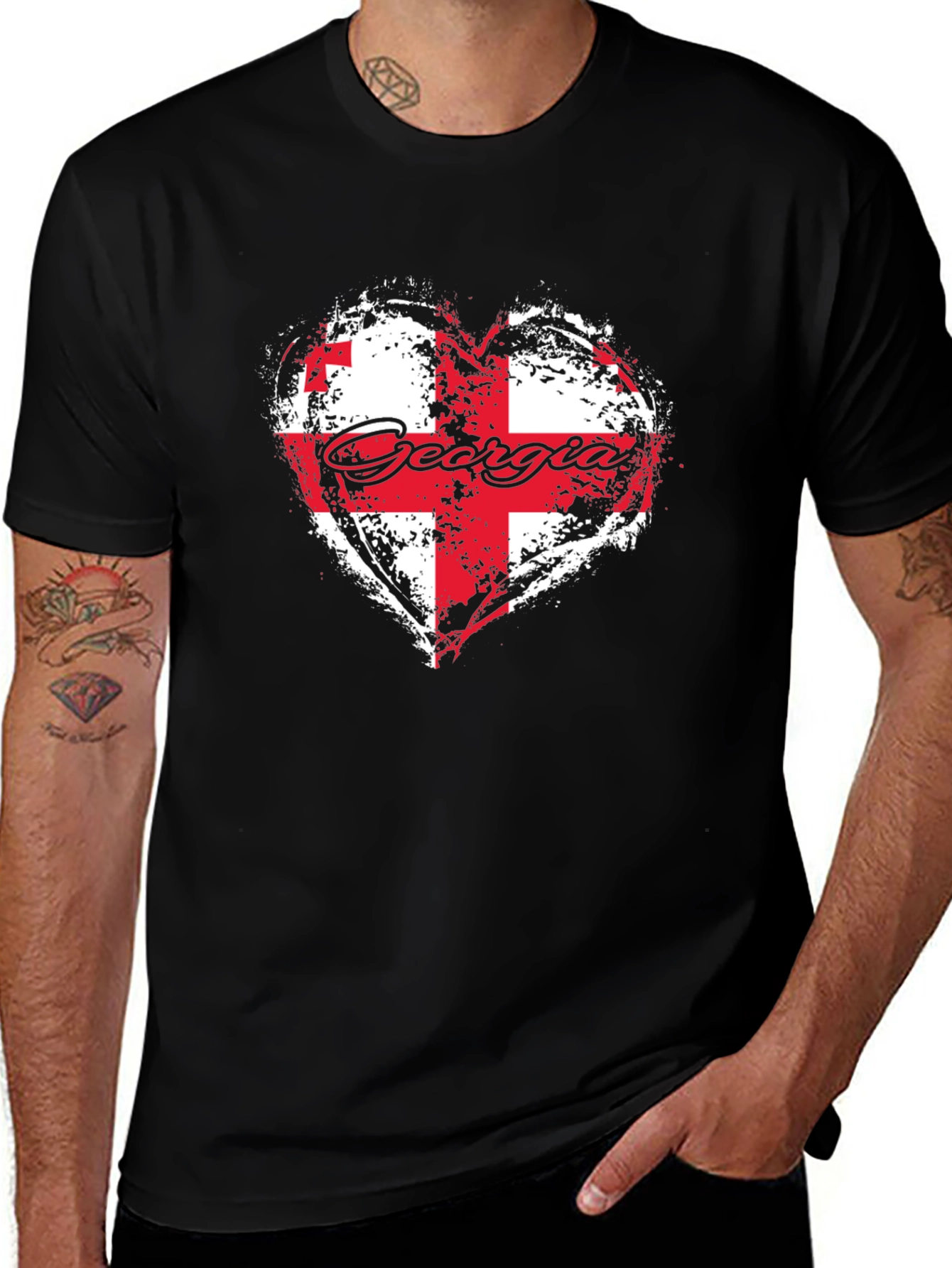Georgia Flag Heart T-Shirt