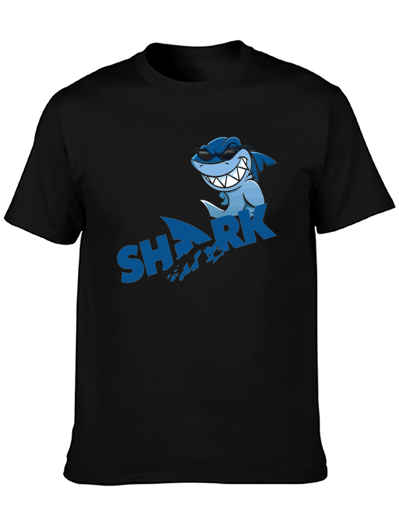 Cool Shark Graphic Black T-Shirt