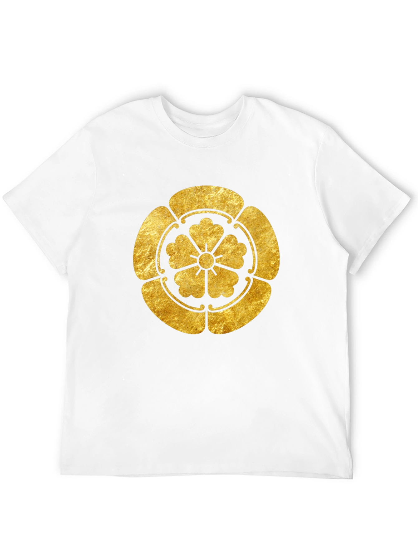 Gold Japanese Kamon Crest Graphic Tee