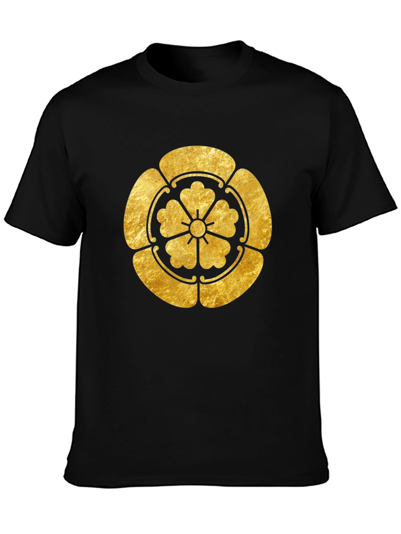Gold Japanese Kamon Crest Graphic Tee