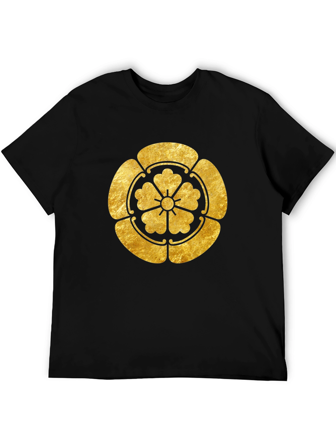 Gold Japanese Kamon Crest Graphic Tee