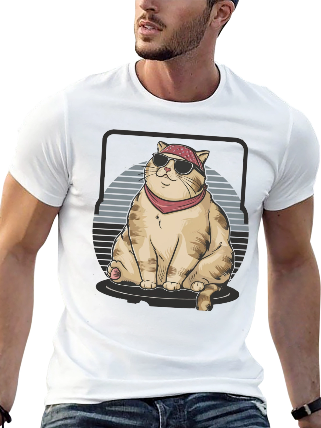 Cool Cat T-Shirt - Bandana & Shades