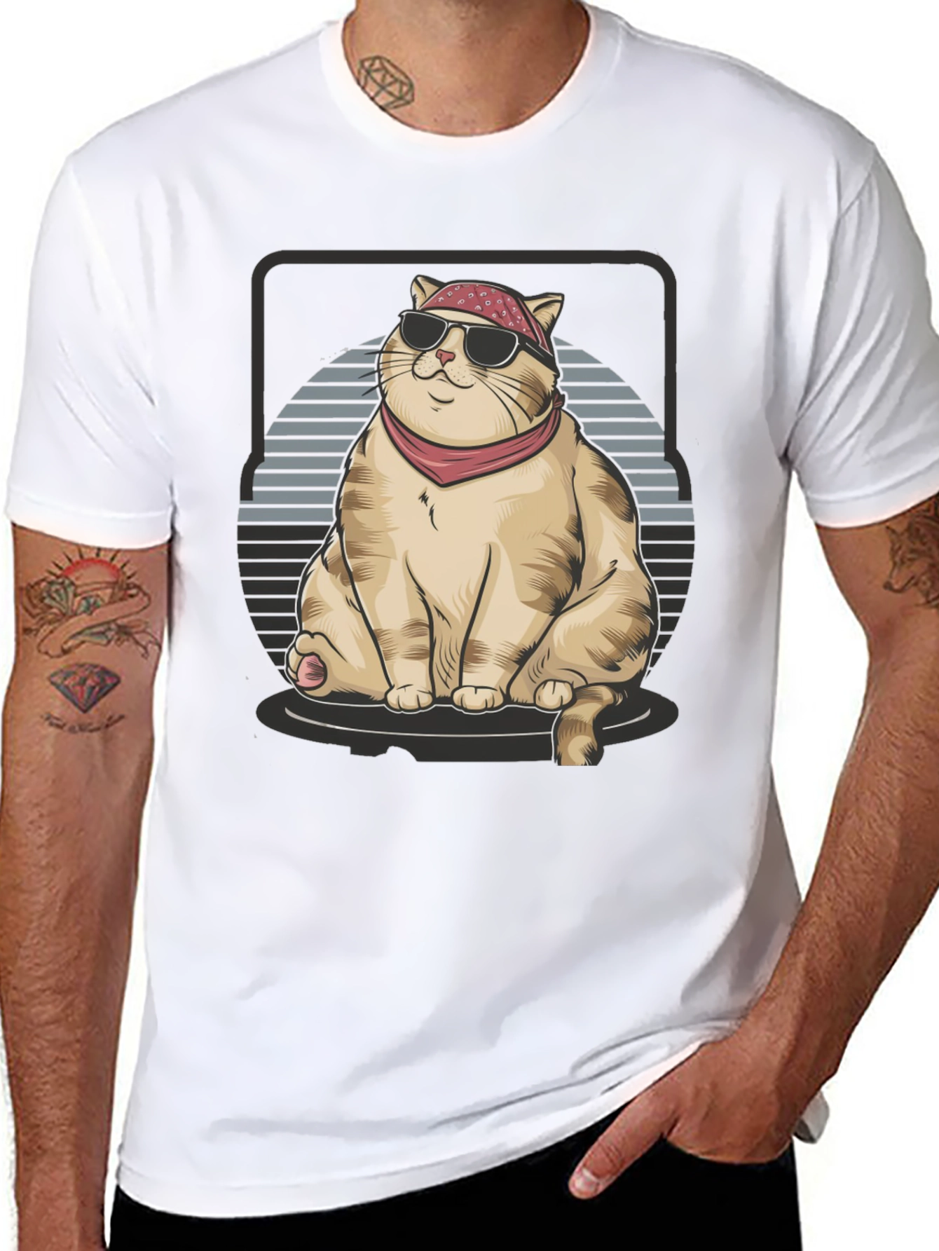 Cool Cat T-Shirt - Bandana & Shades