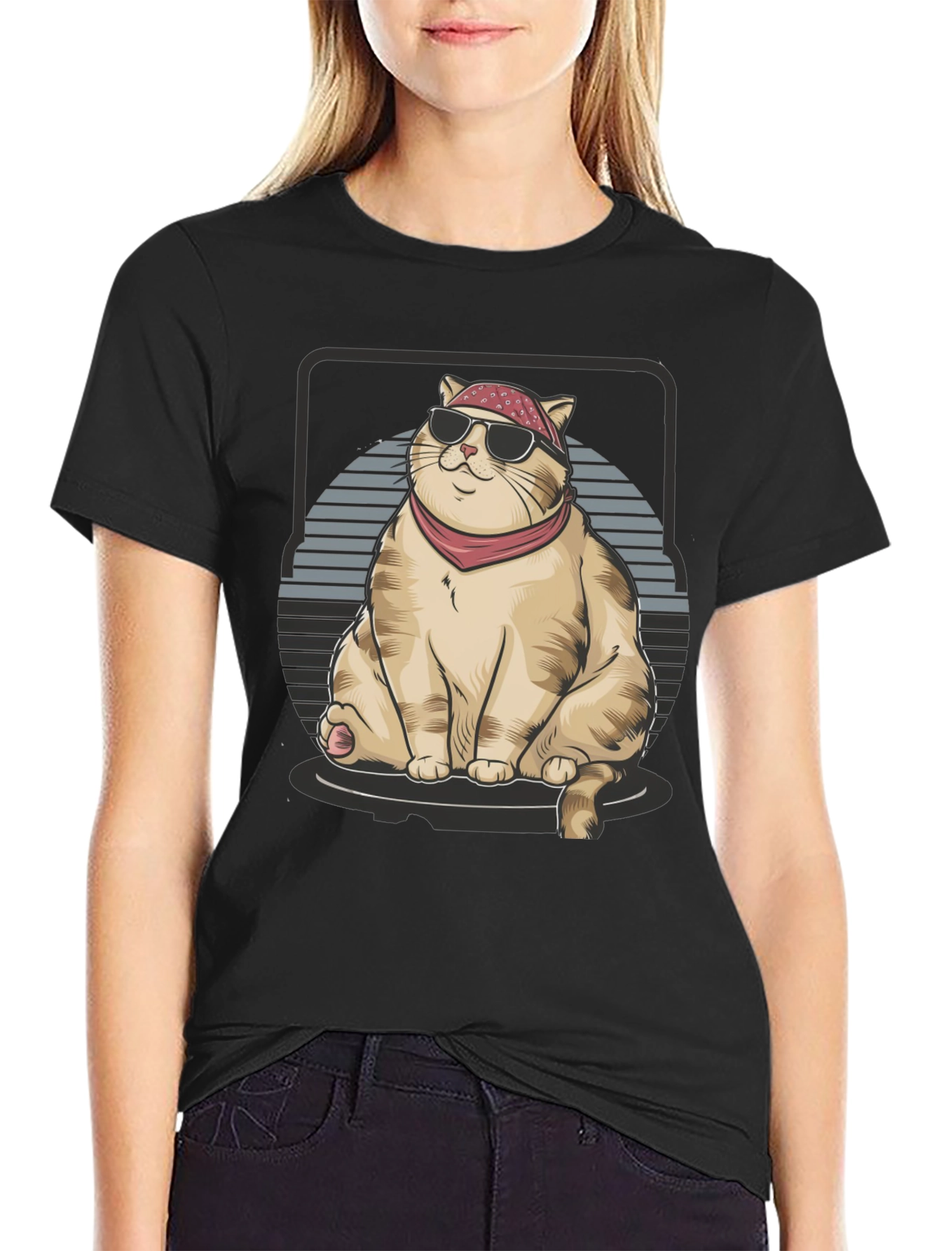 Cool Cat T-Shirt - Bandana & Shades