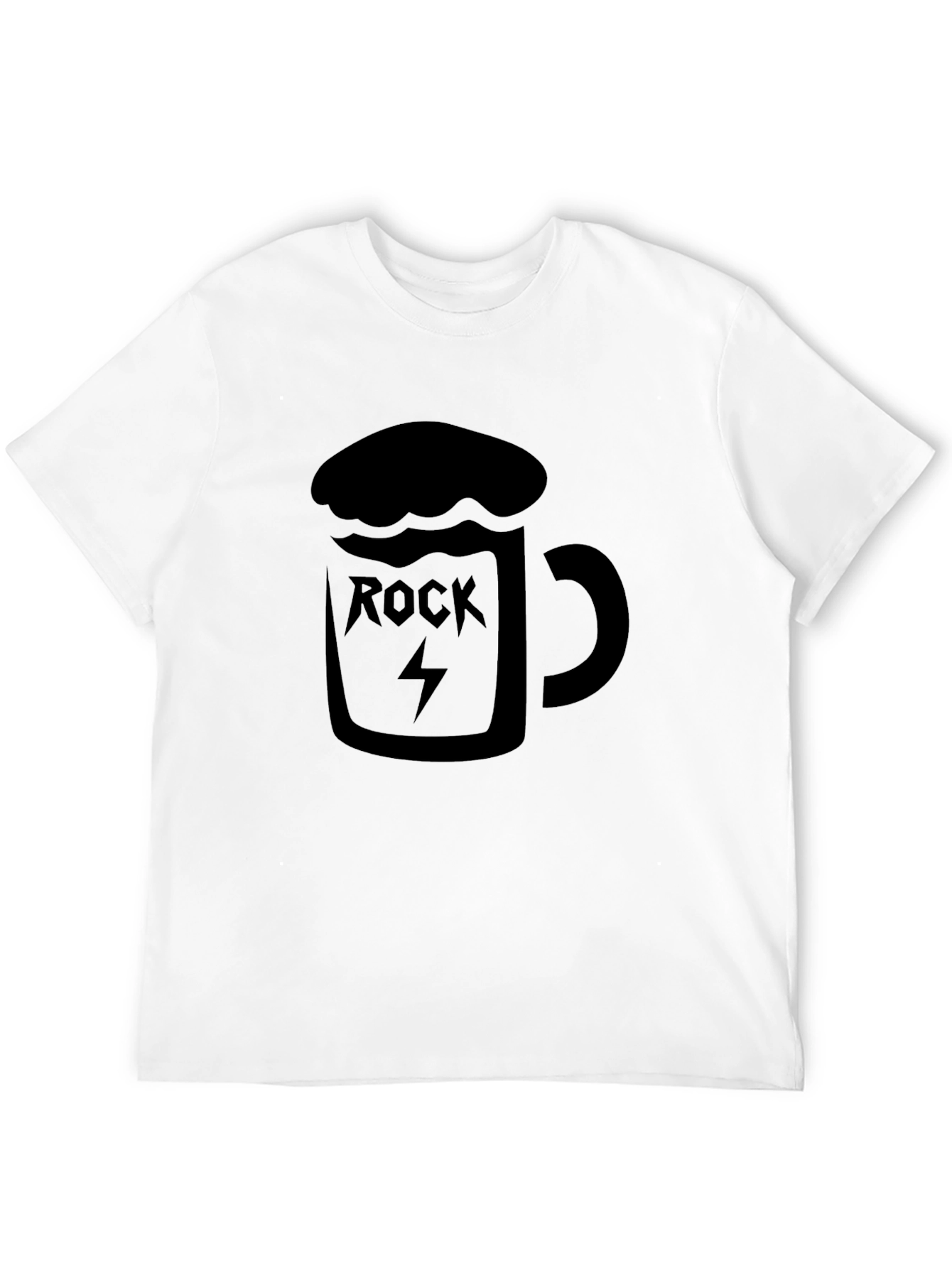Rock & Roll Beer Mug Graphic T-Shirt