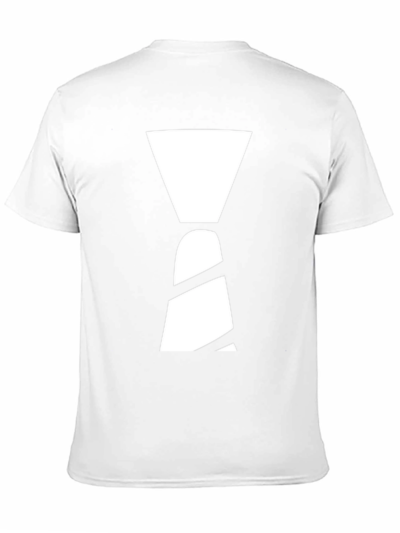 Black T-Shirt with White Hourglass Graphic Design