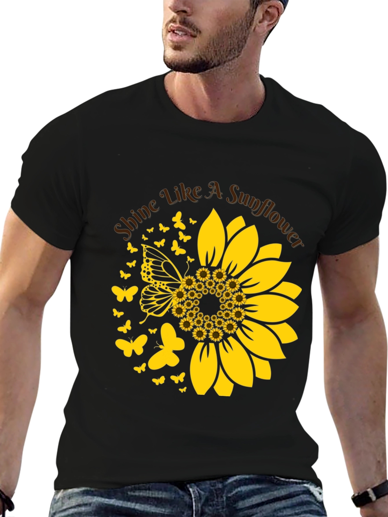 Sunflower Butterfly Graphic Tee