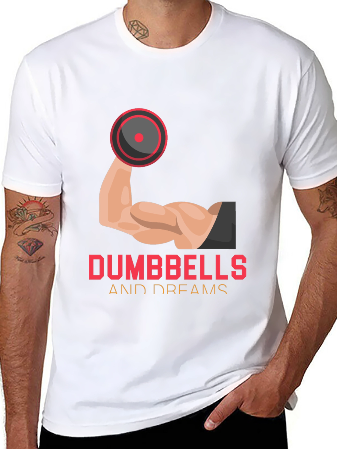 Dumbbells and Dreams Graphic Tee