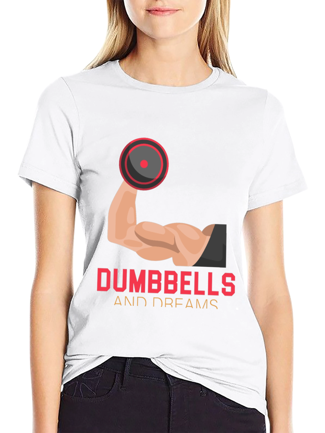 Dumbbells and Dreams Graphic Tee