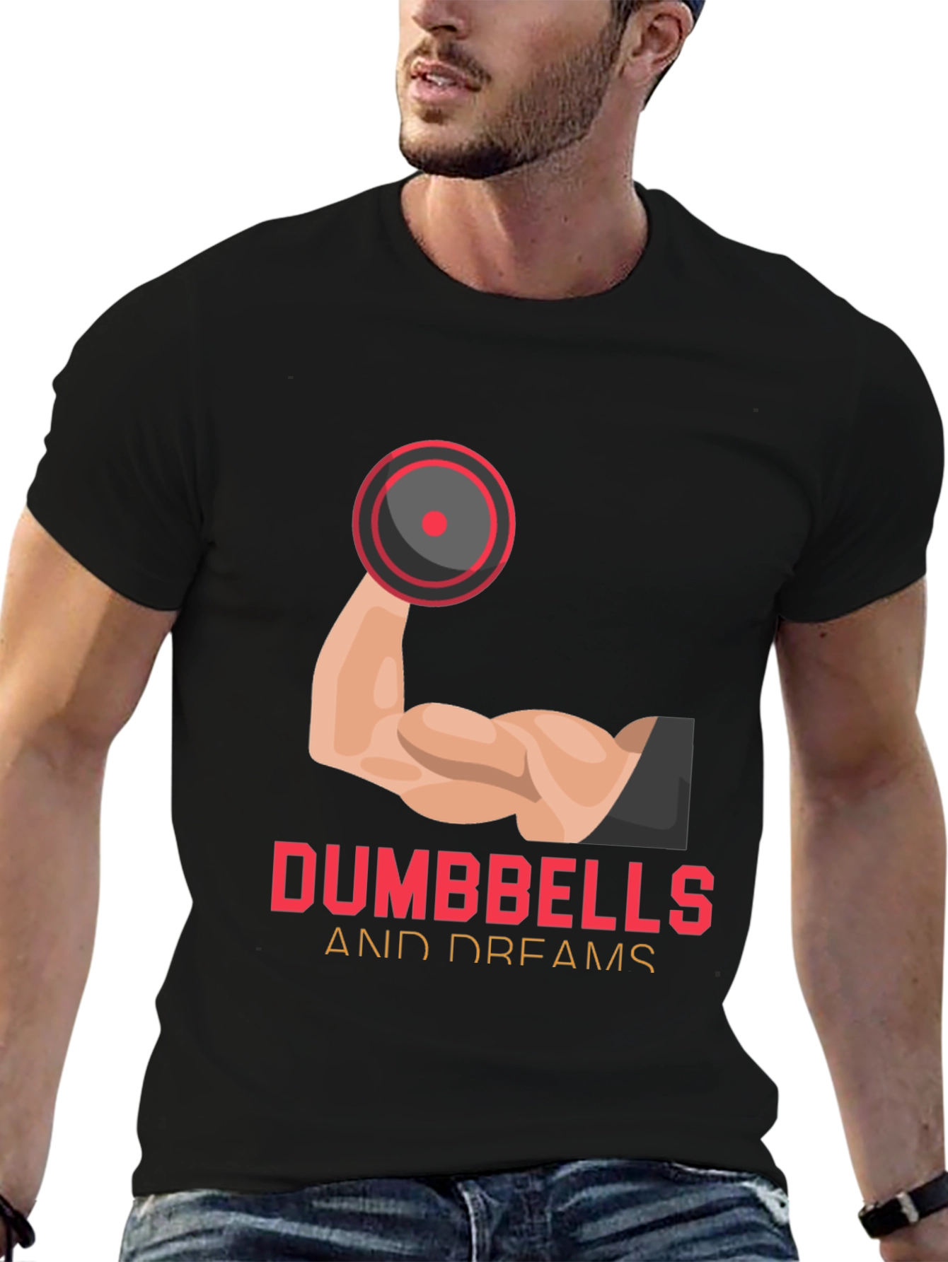 Dumbbells and Dreams Graphic Tee