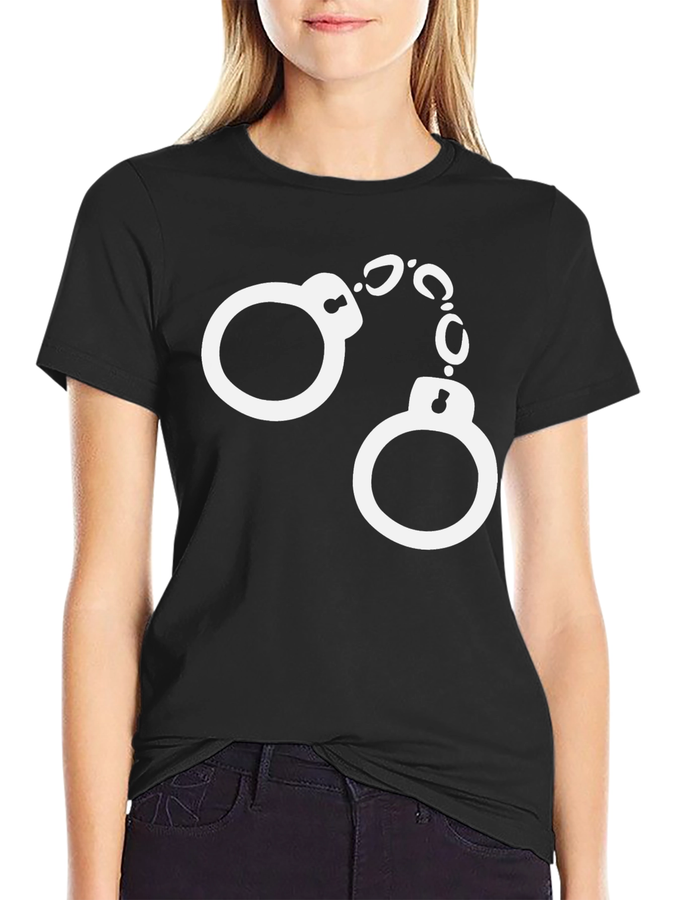 Handcuffs Graphic T-Shirt - Black