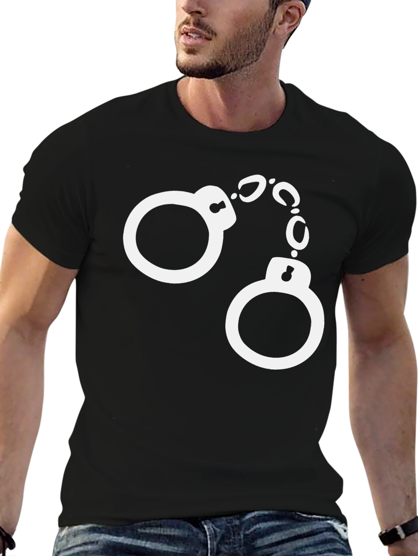 Handcuffs Graphic T-Shirt - Black