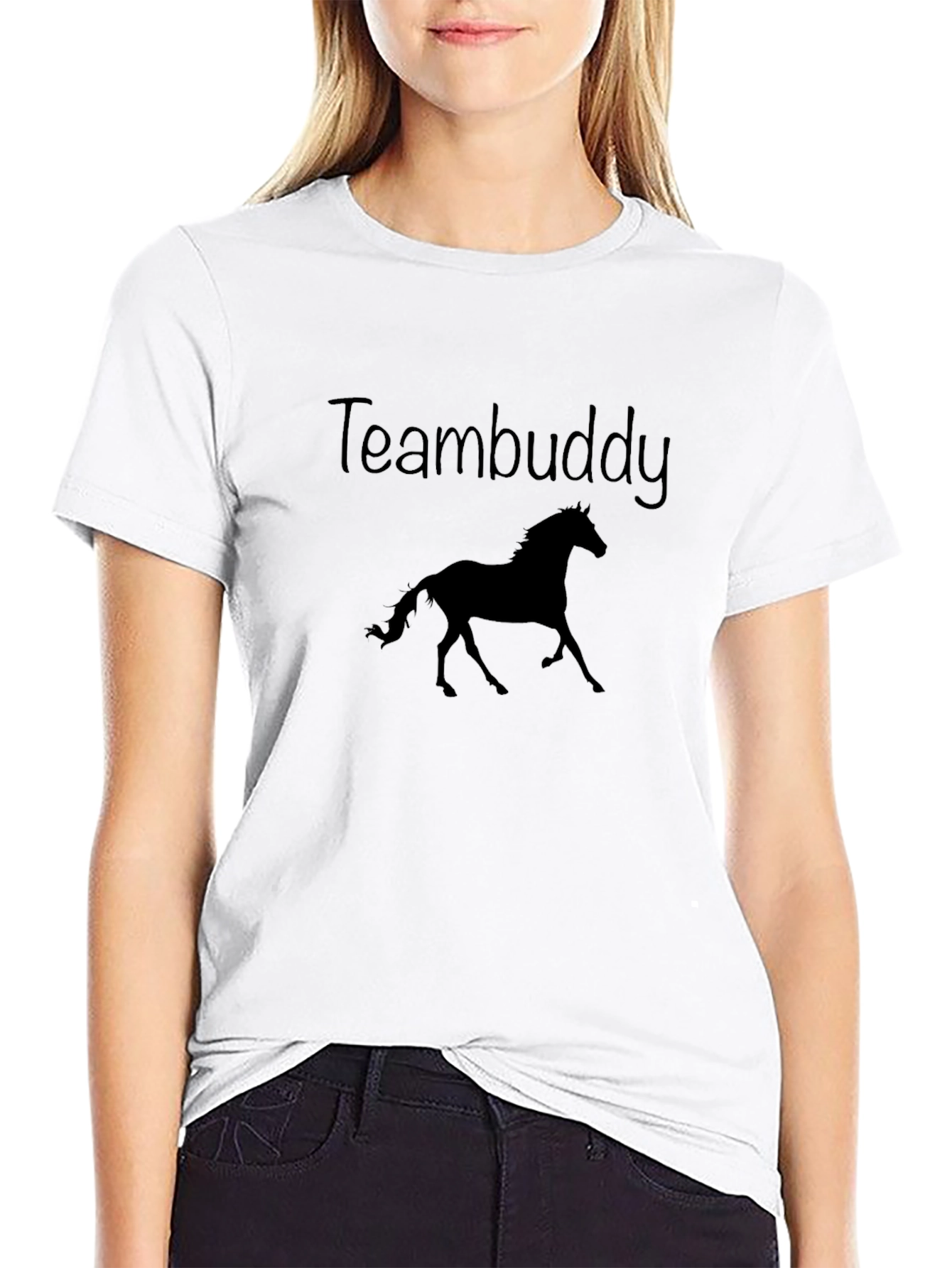TeamBuddy Horse Graphic Tee - Black